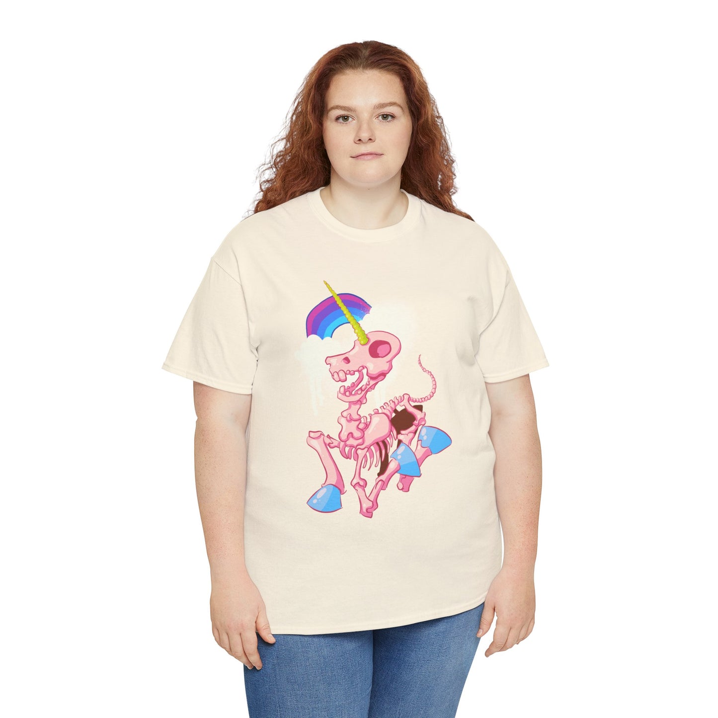 Unicorn Skeleton 2 Unisex Heavy Cotton Tee