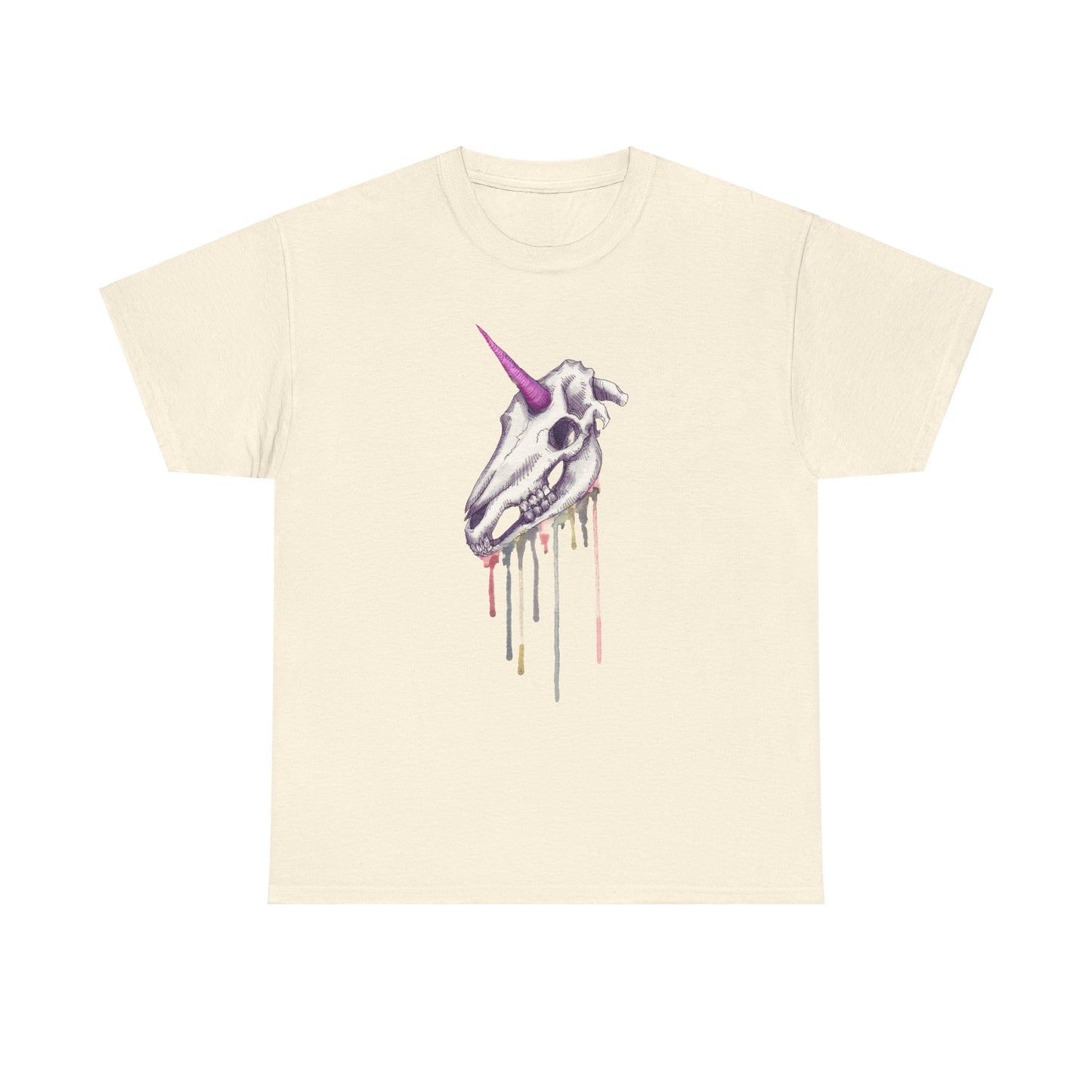 Unicorn Skull Unisex Heavy Cotton Tee