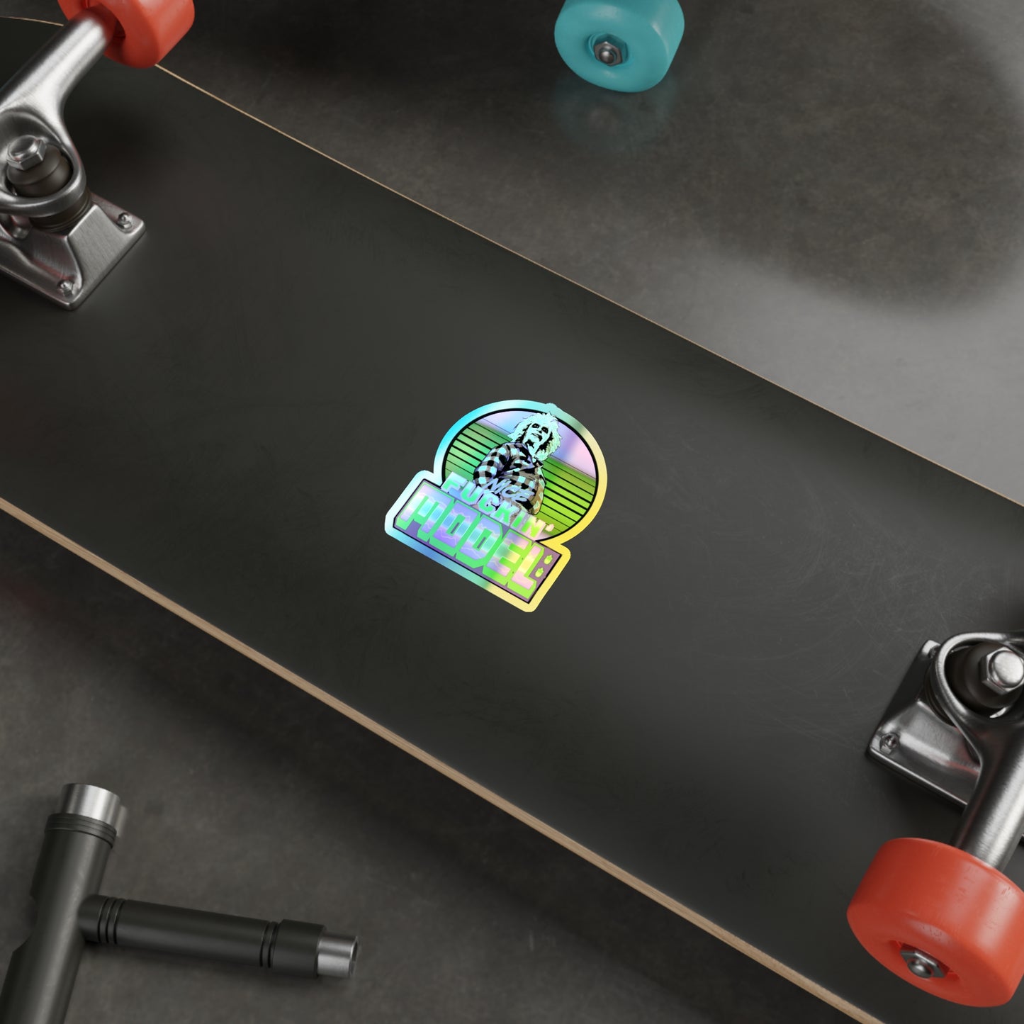 Nice Model Holographic Die-cut Stickers