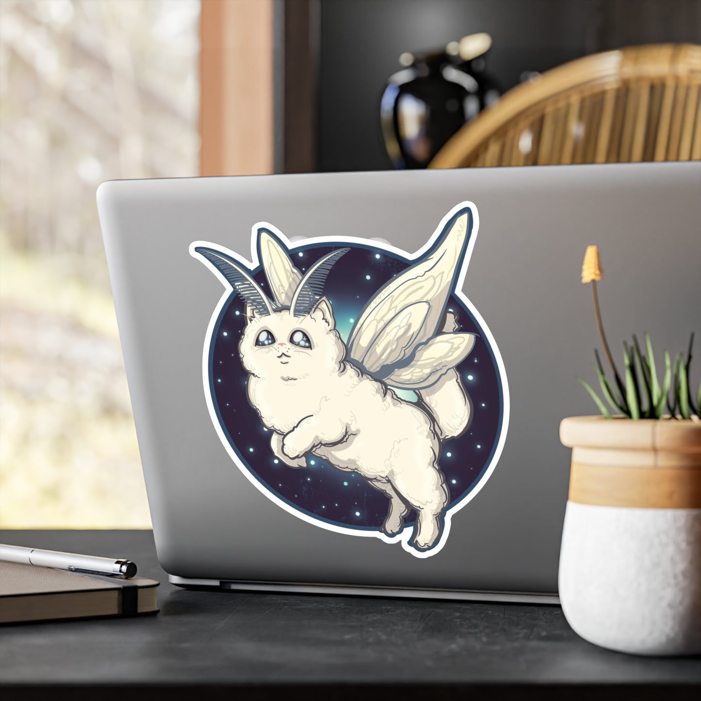 Kitty Moth Kiss-Cut Vinyl Decal