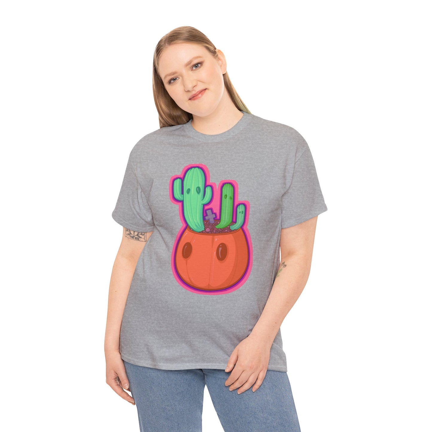 Spooky Succulent Unisex Heavy Cotton Tee