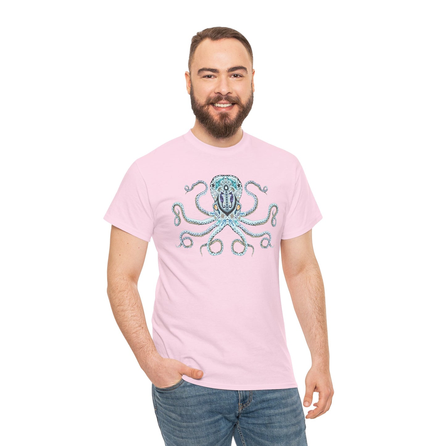 Octopus Sugar Skull Unisex Heavy Cotton Tee