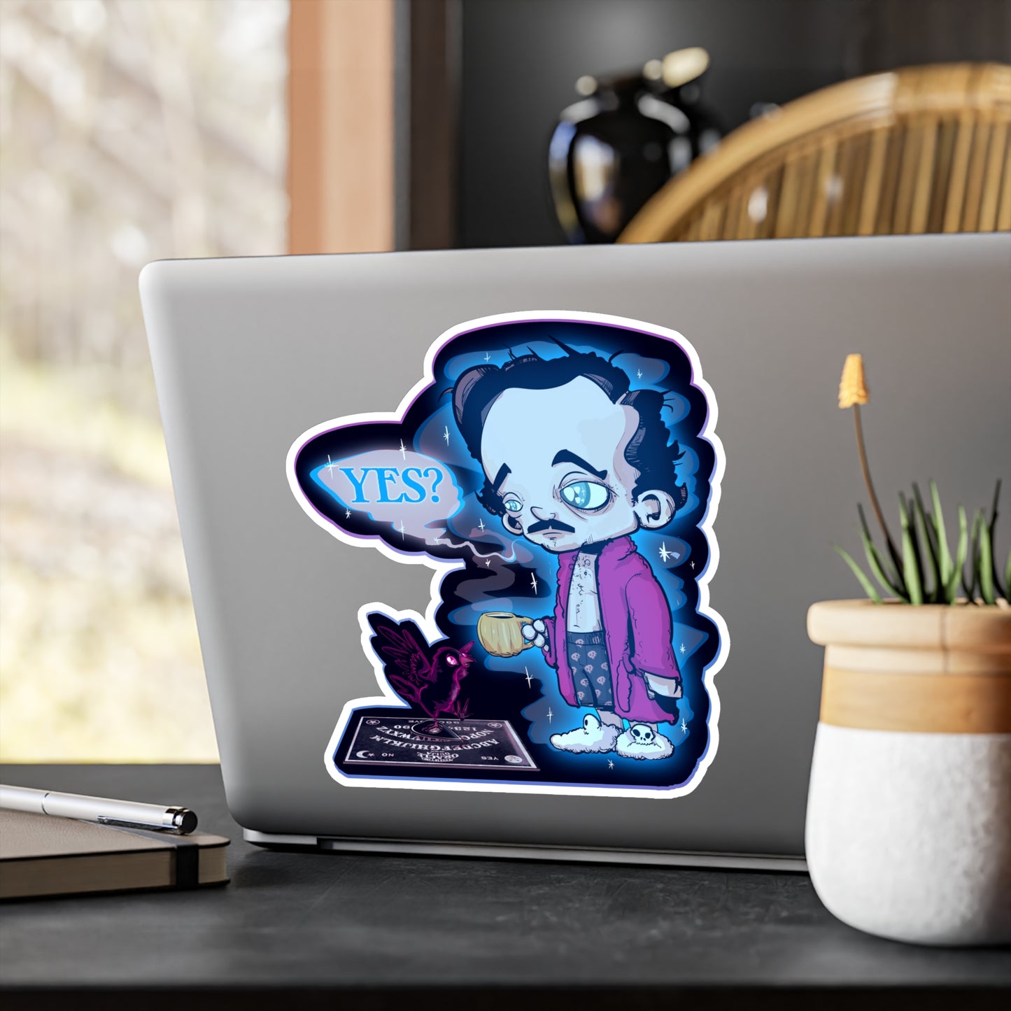 Edgar Allan Ghost Kiss-Cut Vinyl Decal