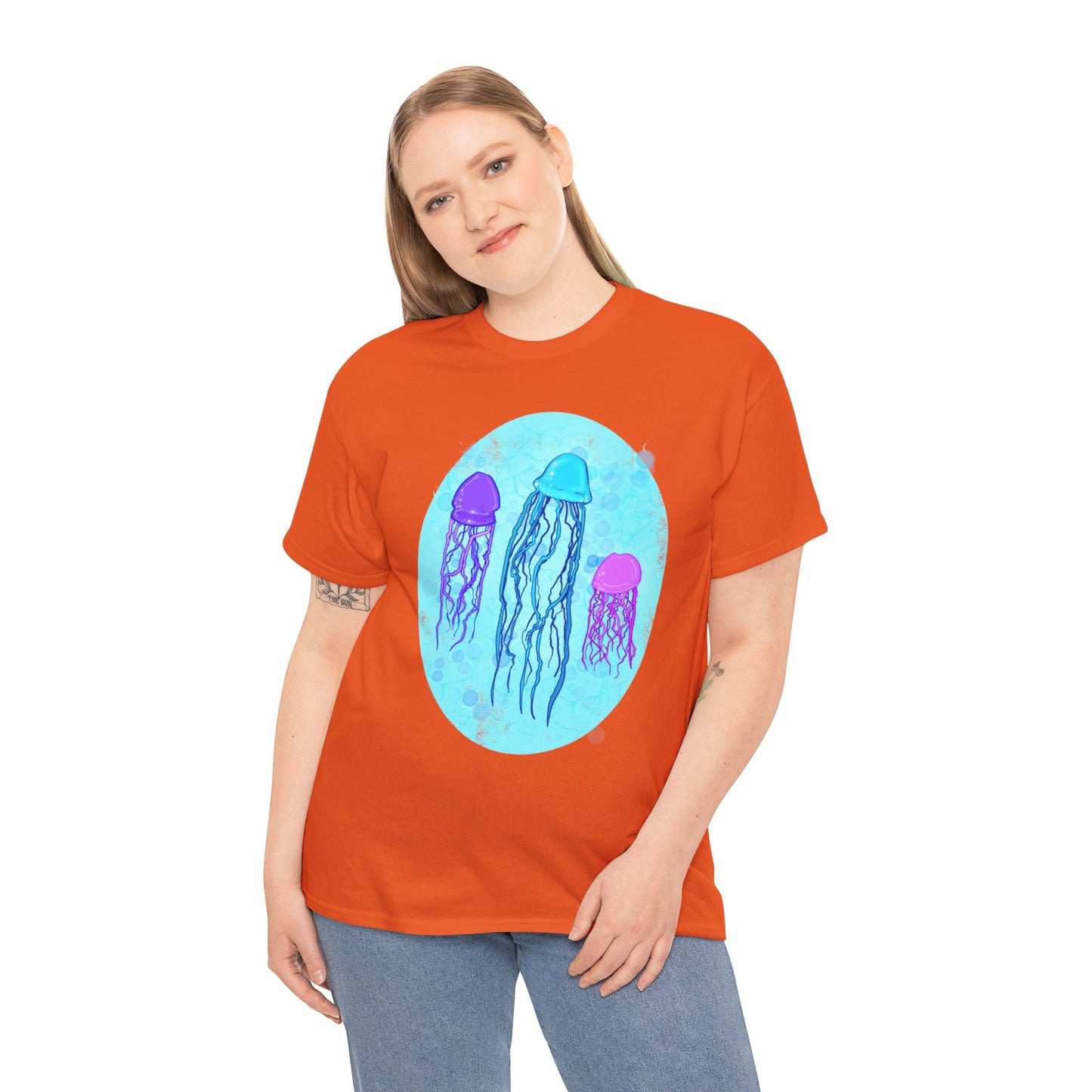 Jellyfish Varieties Unisex Heavy Cotton Tee