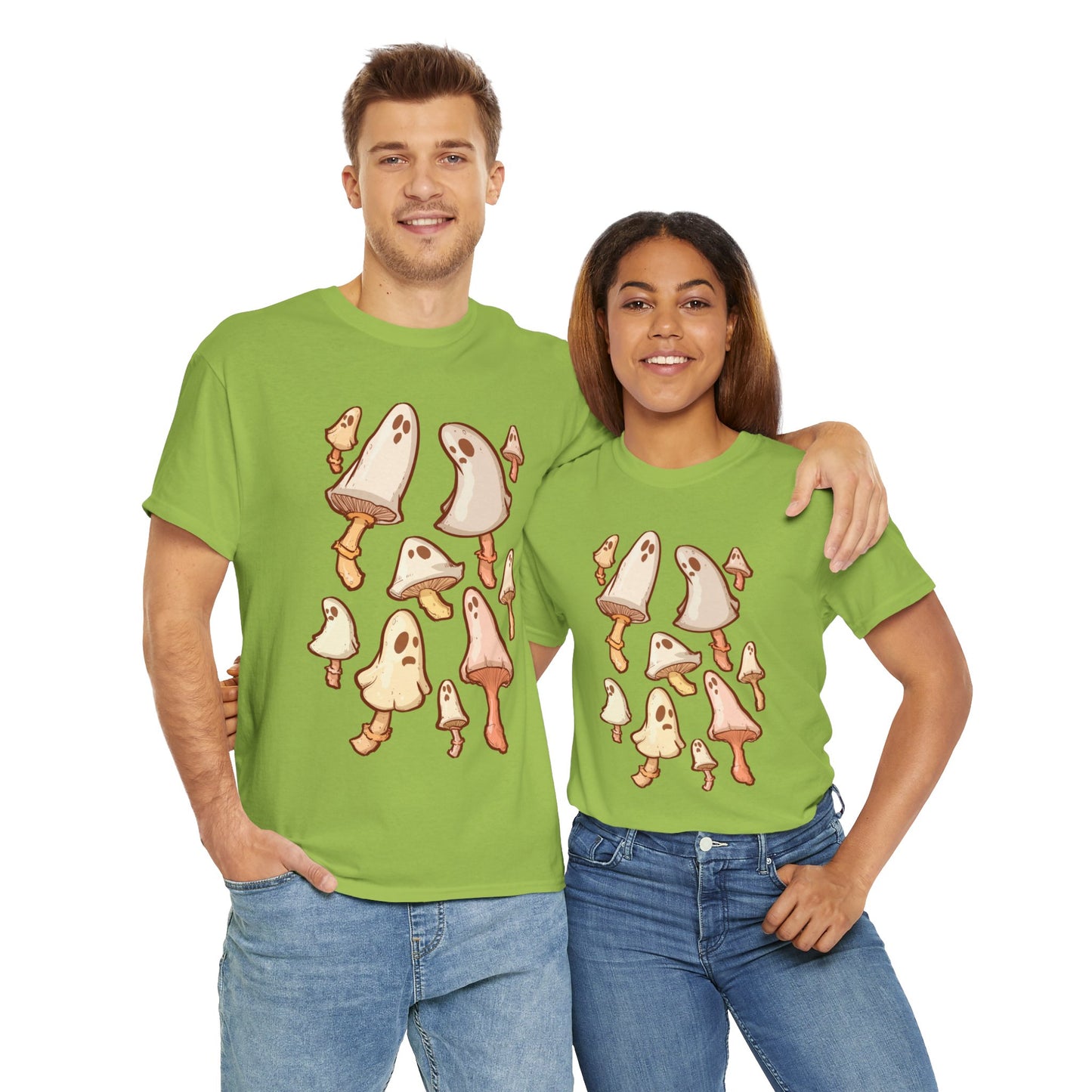 Spooky Mushrooms Unisex Heavy Cotton Tee