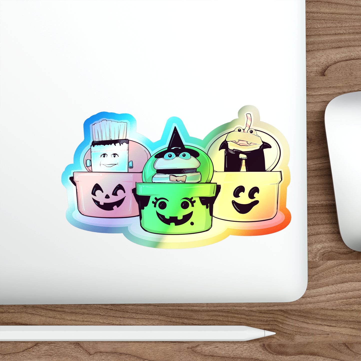 Spooky Fast Food Holographic Die-cut Stickers