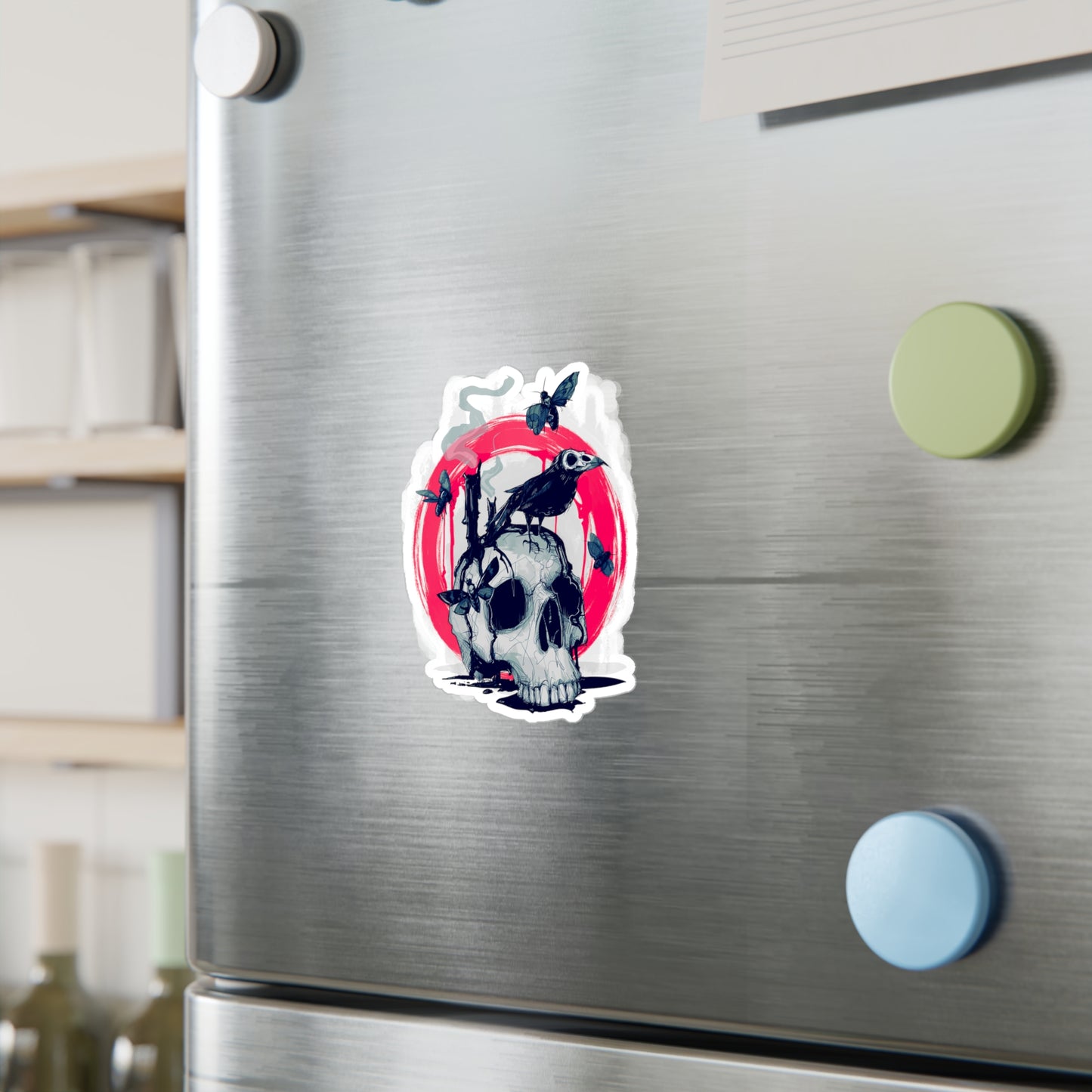Skull Crow II Kiss-Cut Vinyl Decal