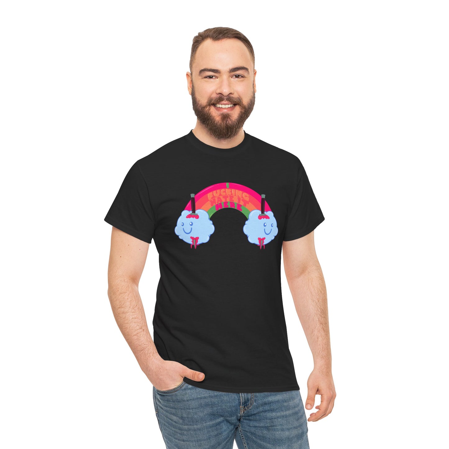 I Fucking Hate It Here Unisex Heavy Cotton Tee