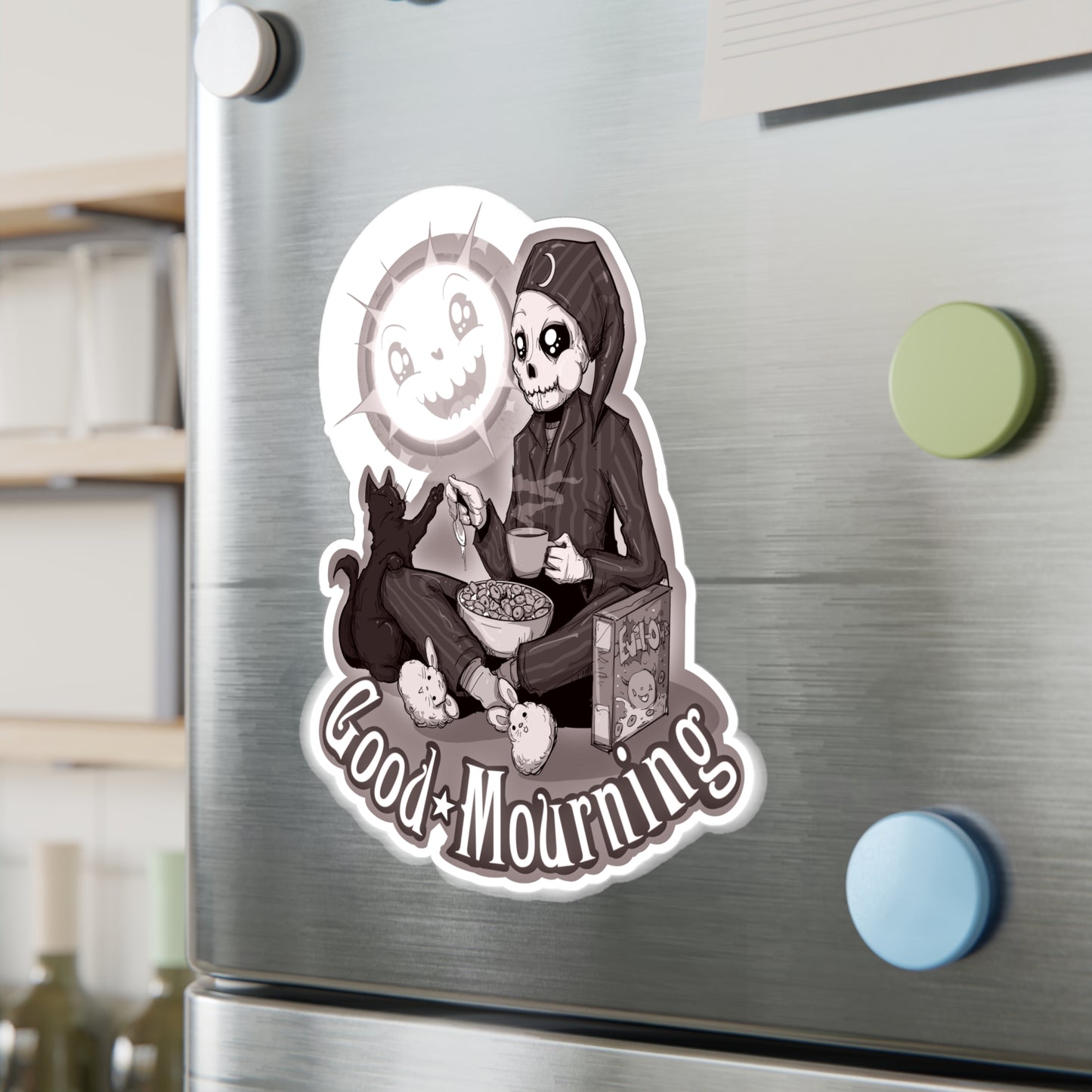Good Mourning Kiss-Cut Vinyl Decal
