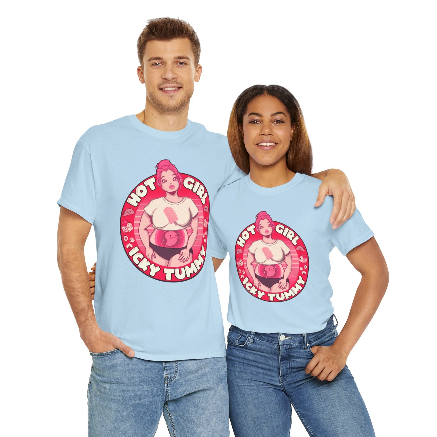 Hot Girl Icky Tummy Unisex Heavy Cotton Tee