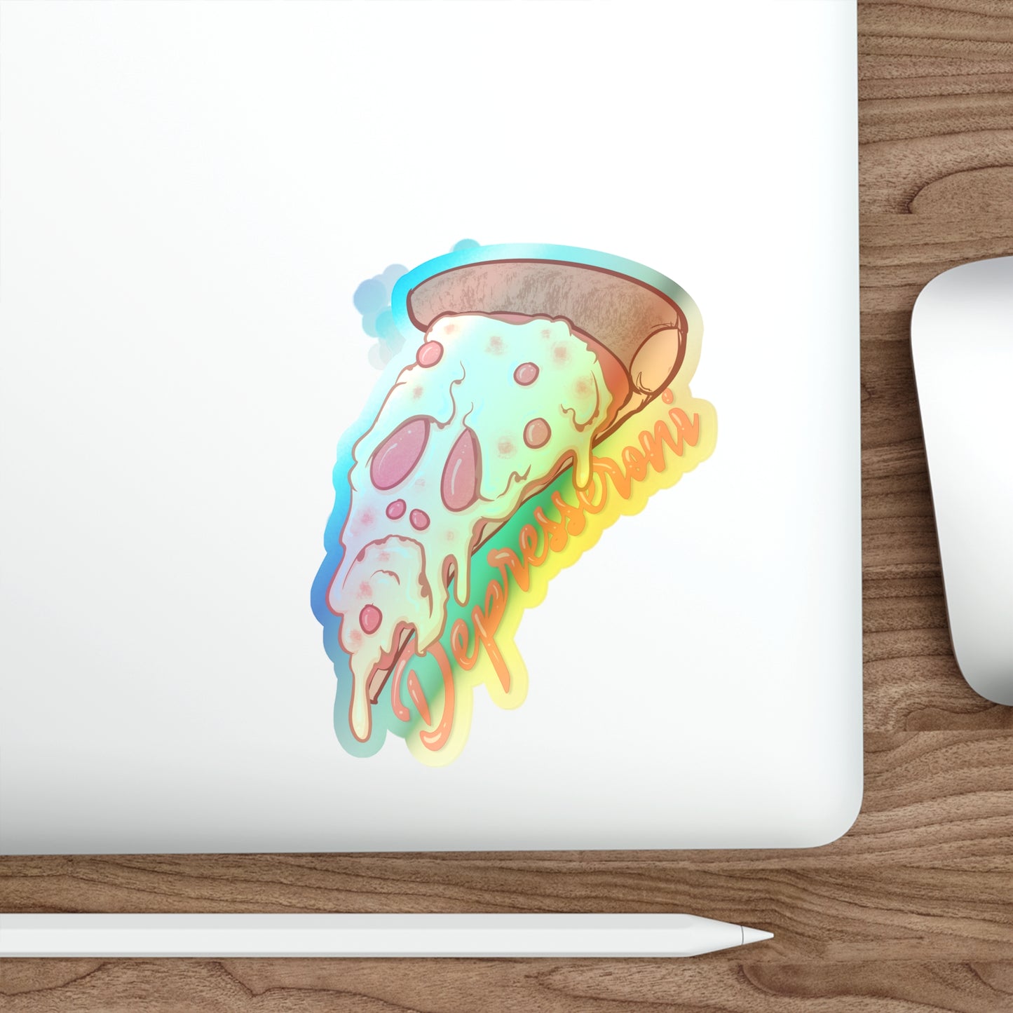 Depressoroni Holographic Die-cut Stickers