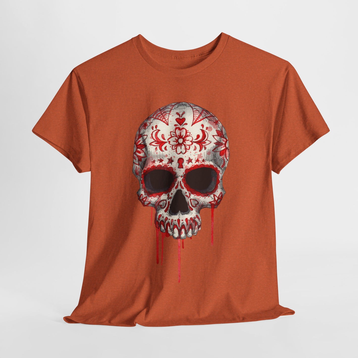 Blood Skull Unisex Heavy Cotton Tee