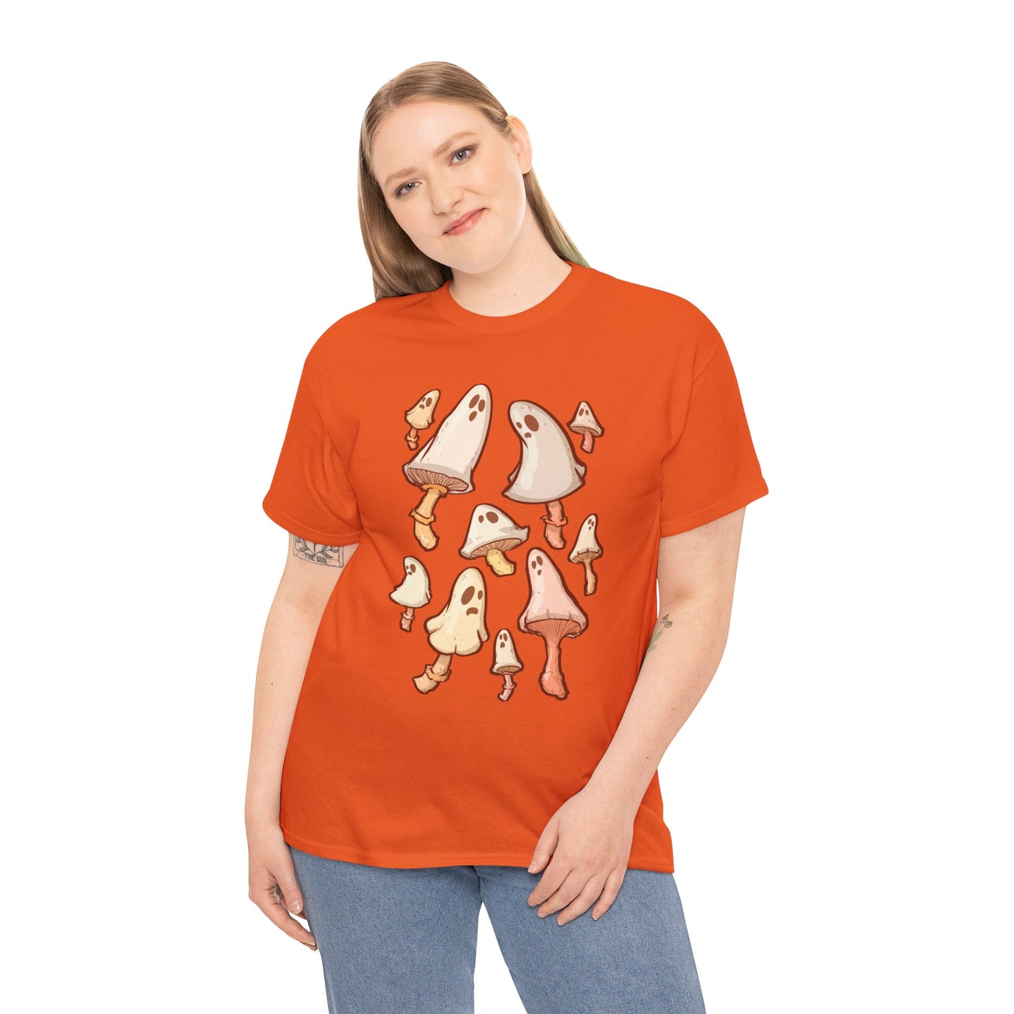 Spooky Mushrooms Unisex Heavy Cotton Tee