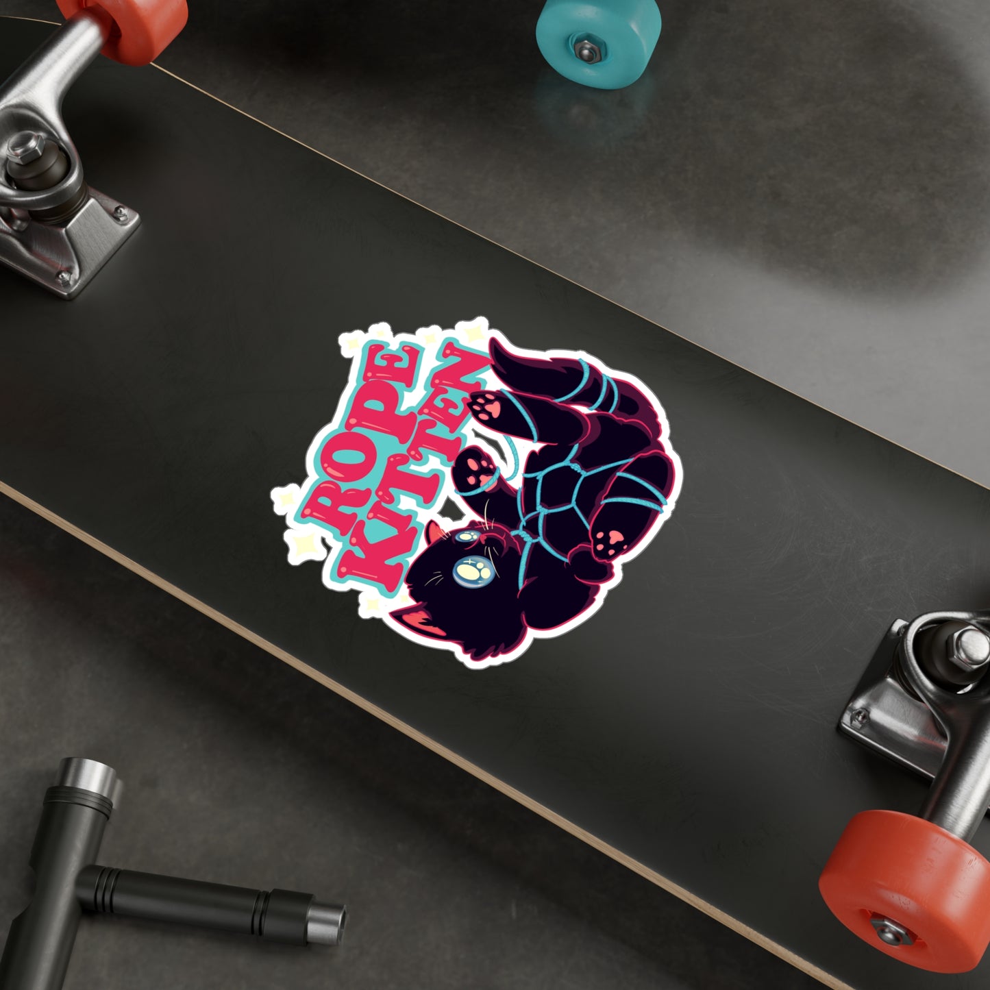 Rope Kitten Kiss-Cut Vinyl Decal