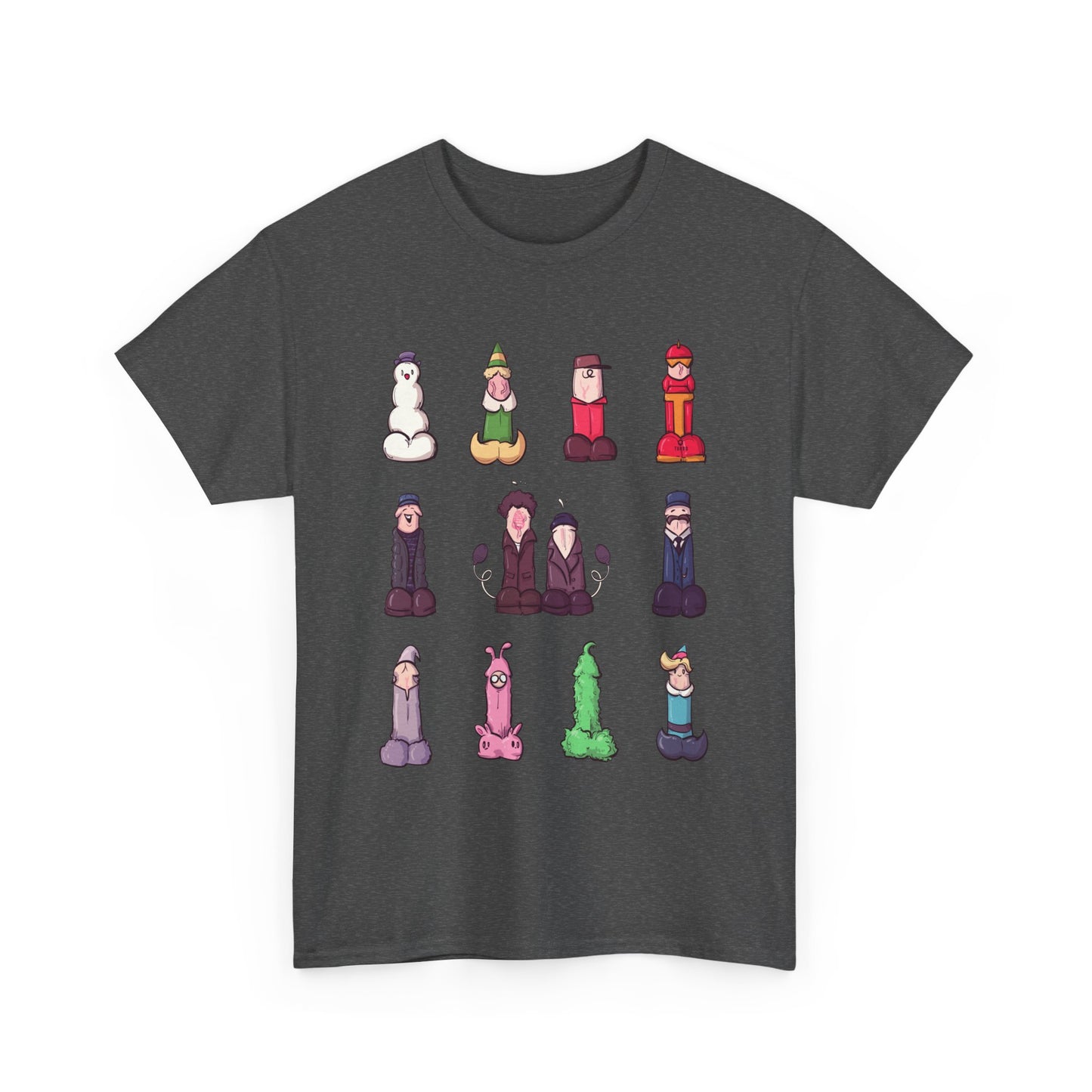 12 Dicks Of Christmas Unisex Heavy Cotton Tee