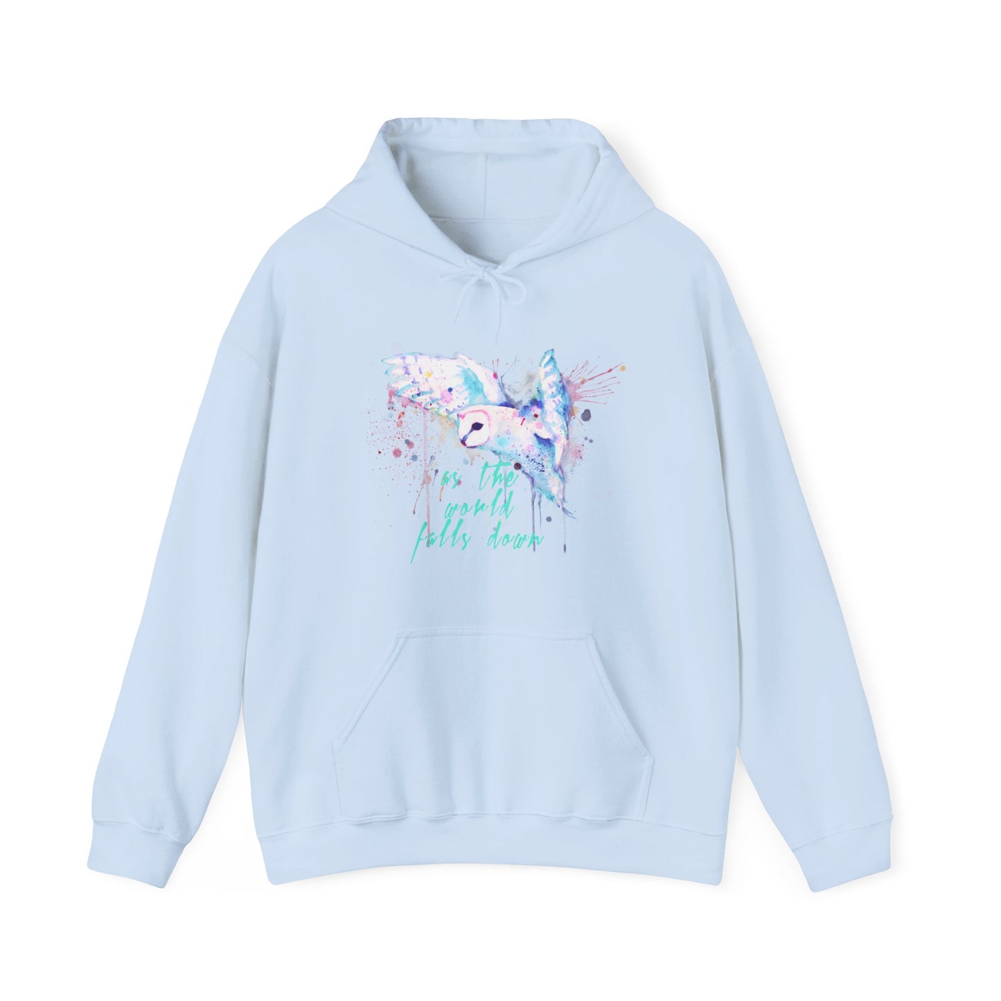 Rainbow Barn Owl (Goblin Variant) Unisex Heavy Blend Hooded Sweatshirt