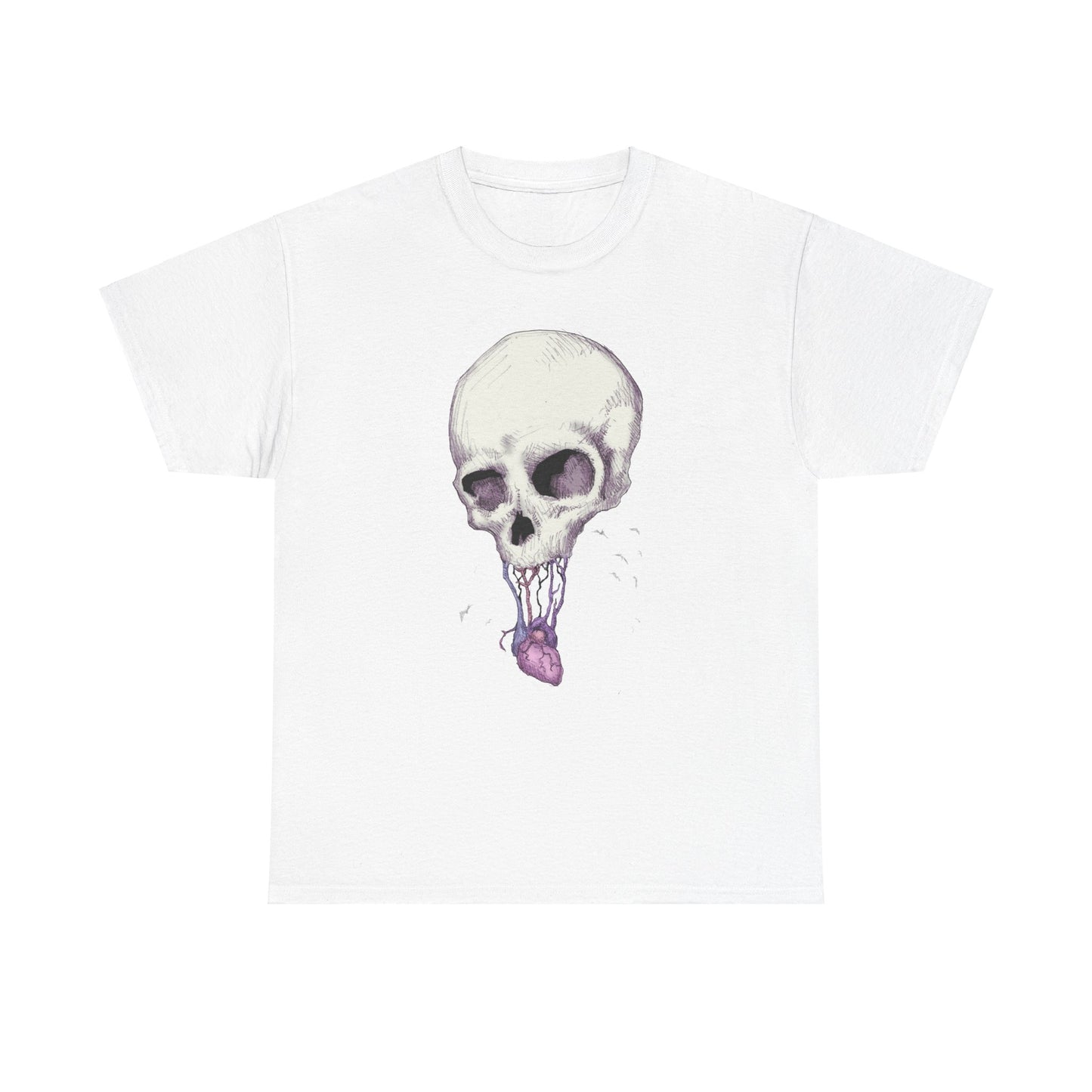 Skull Heart Unisex Heavy Cotton Tee