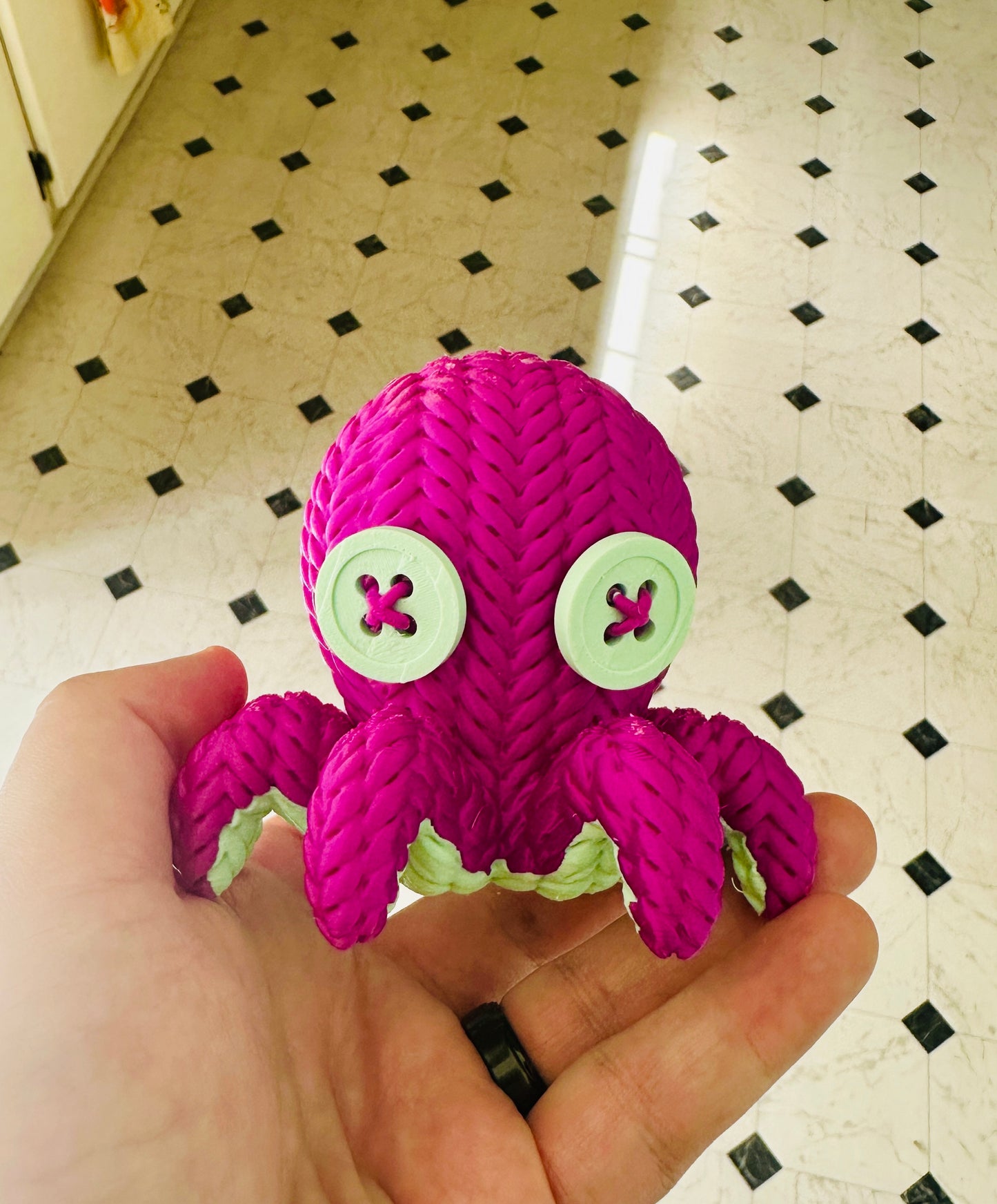 Knit Octopus 3D Printed Figure