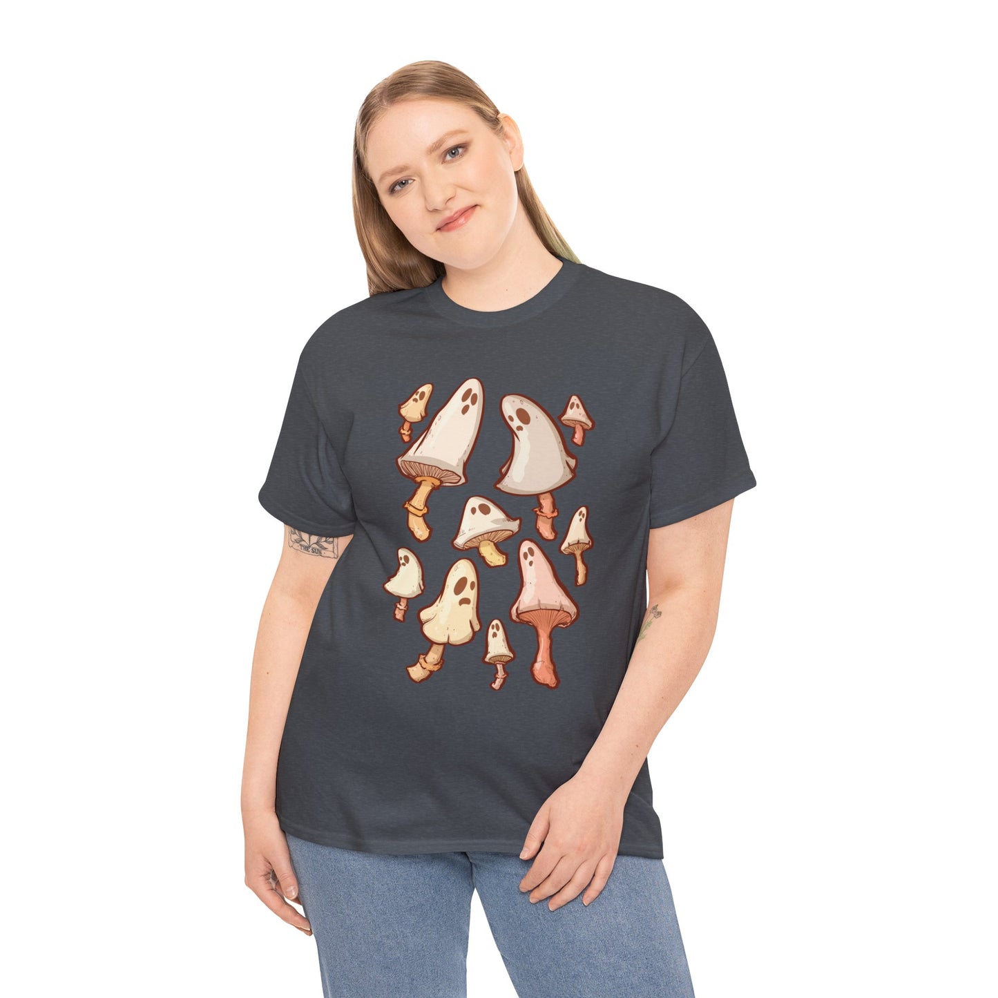 Spooky Mushrooms Unisex Heavy Cotton Tee