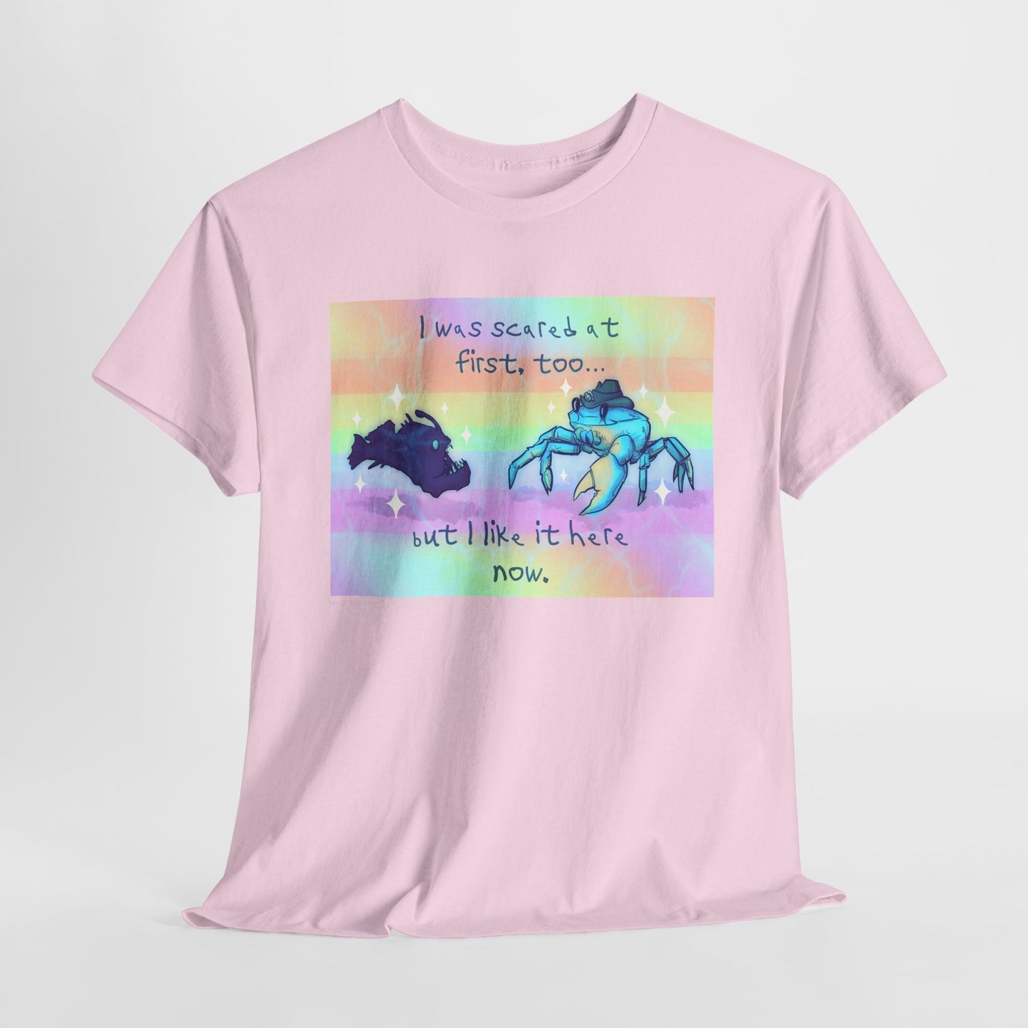 Ocean Rainbow Bridge Unisex Heavy Cotton Tee