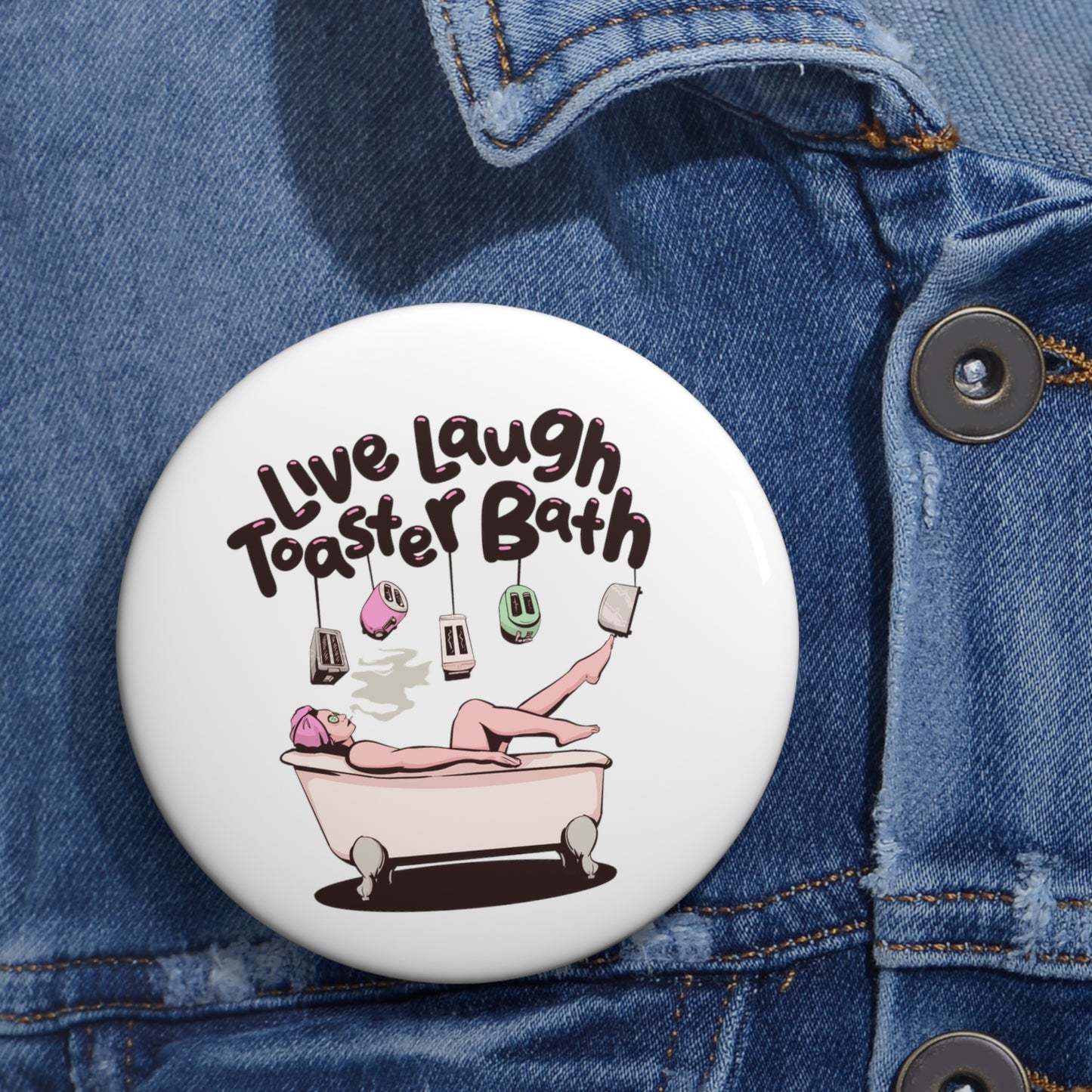 Toaster Bath Pin Buttons