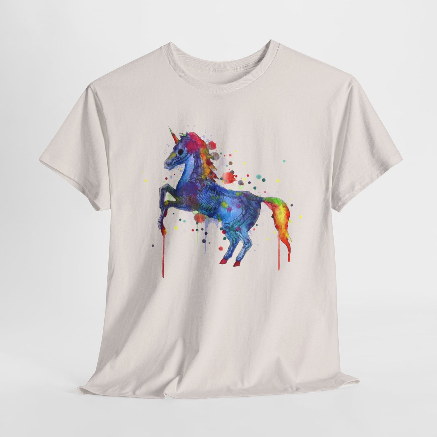 Unicorn Skeleton Unisex Heavy Cotton Tee