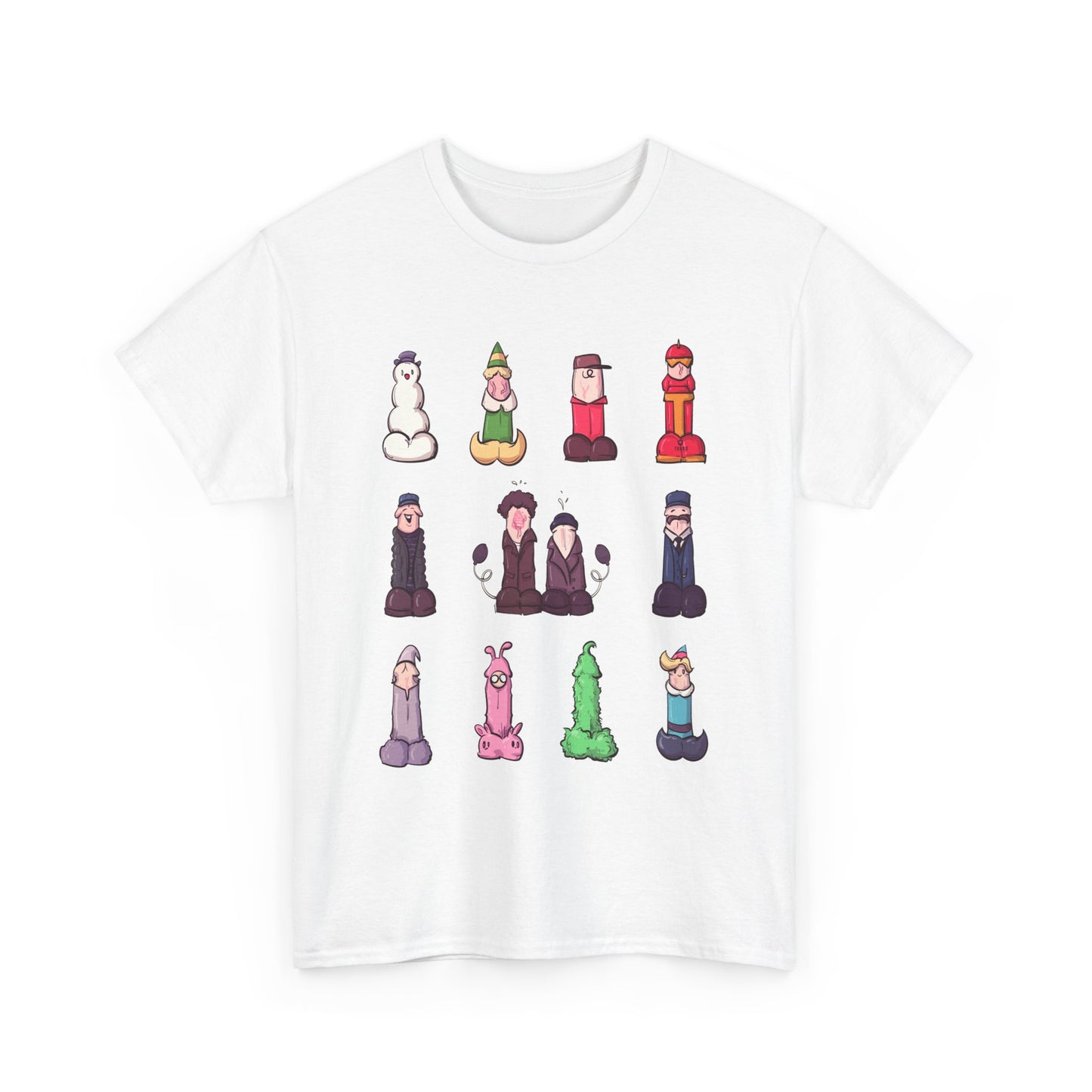 12 Dicks Of Christmas Unisex Heavy Cotton Tee