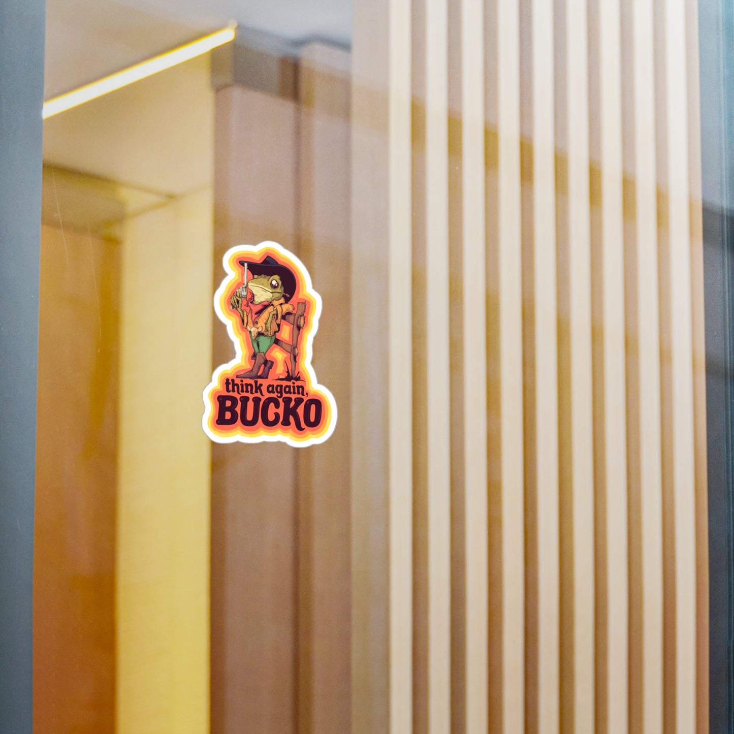 Think Again Bucko Kiss-Cut Vinyl Decal