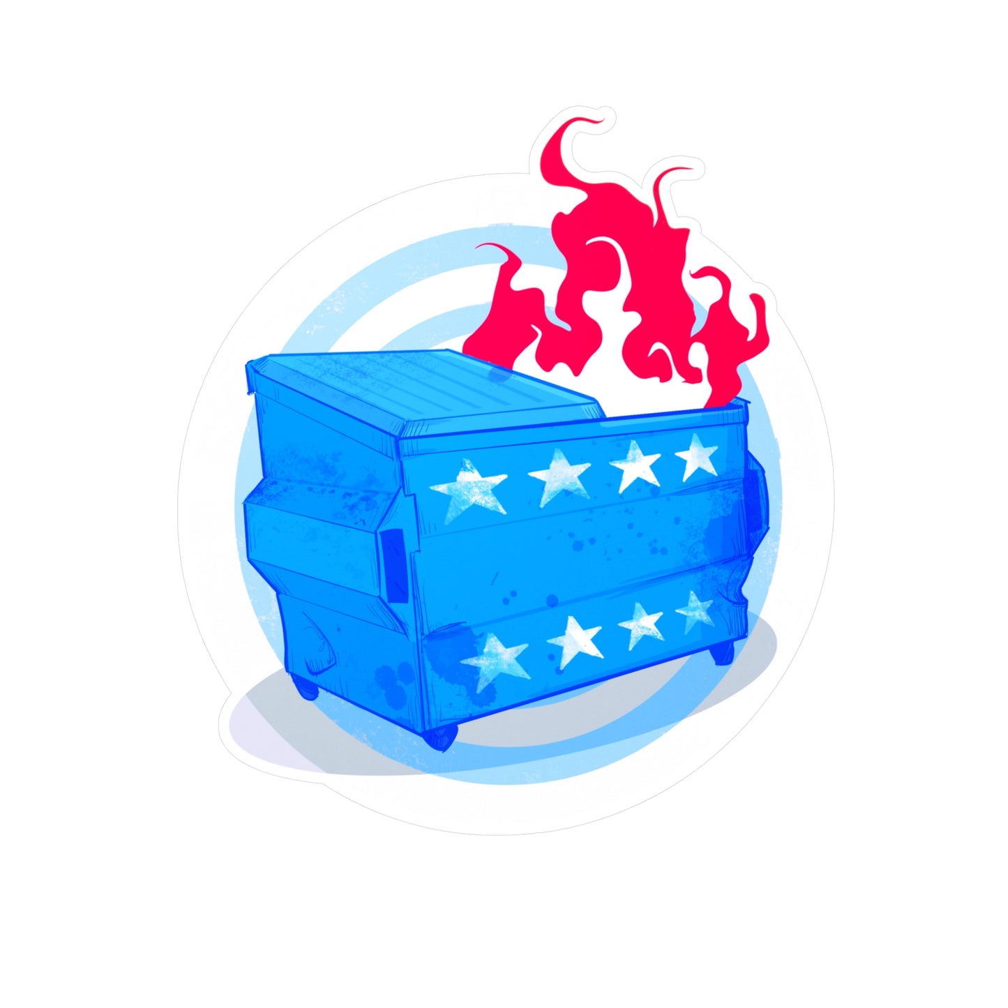 American Dumpster Fire Kiss-Cut Vinyl Decal