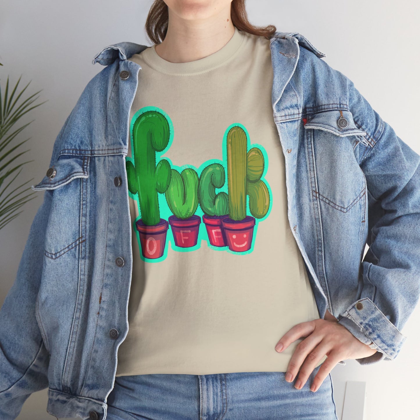 Rude Succulents Unisex Heavy Cotton Tee