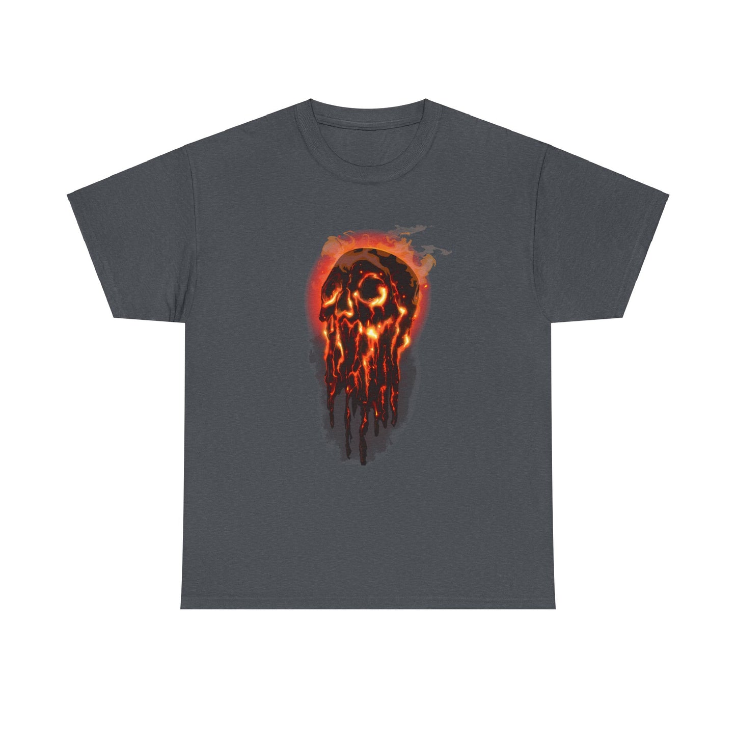 Elemental Skull Fire Unisex Heavy Cotton Tee