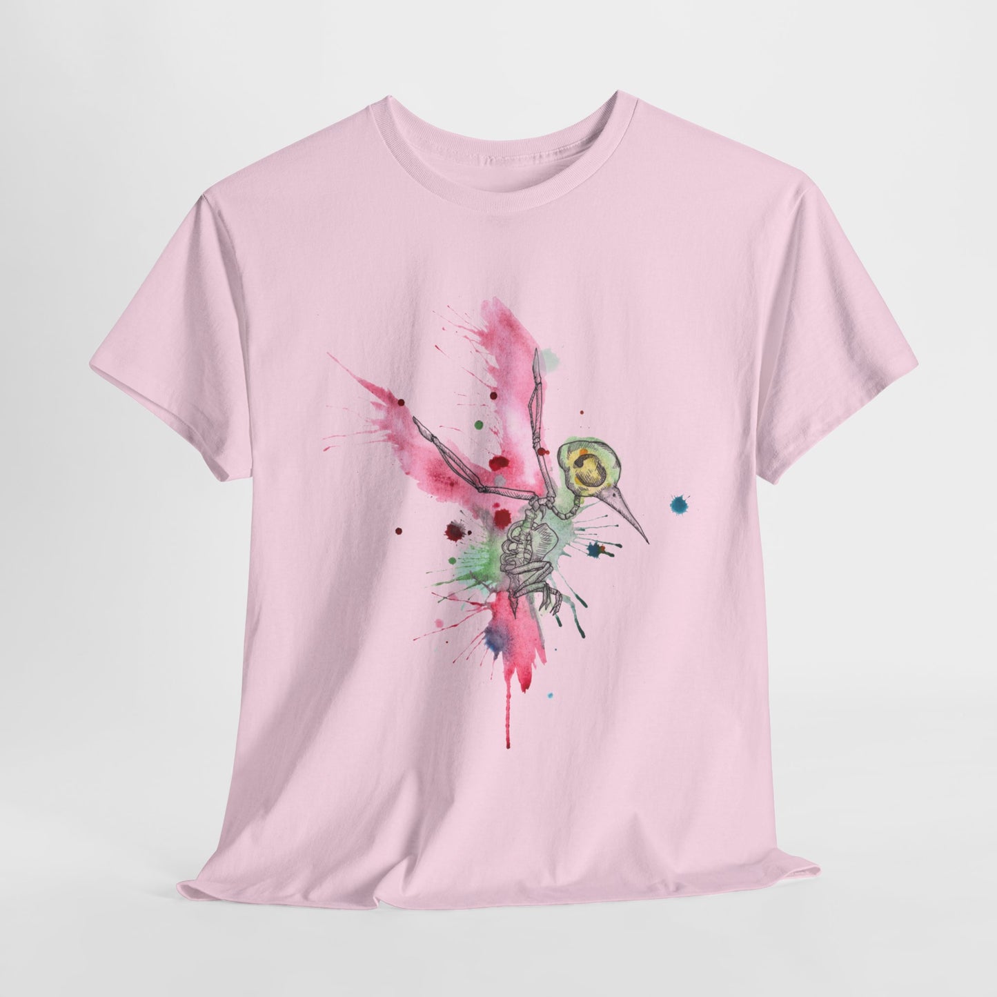 Hummingbird Skeleton Unisex Heavy Cotton Tee