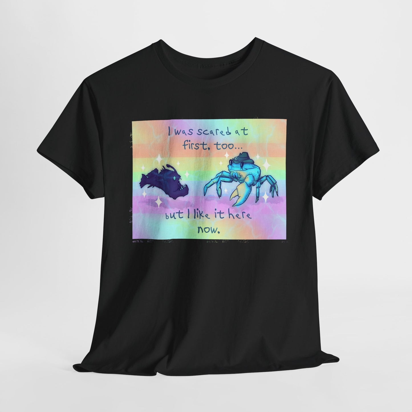 Ocean Rainbow Bridge Unisex Heavy Cotton Tee