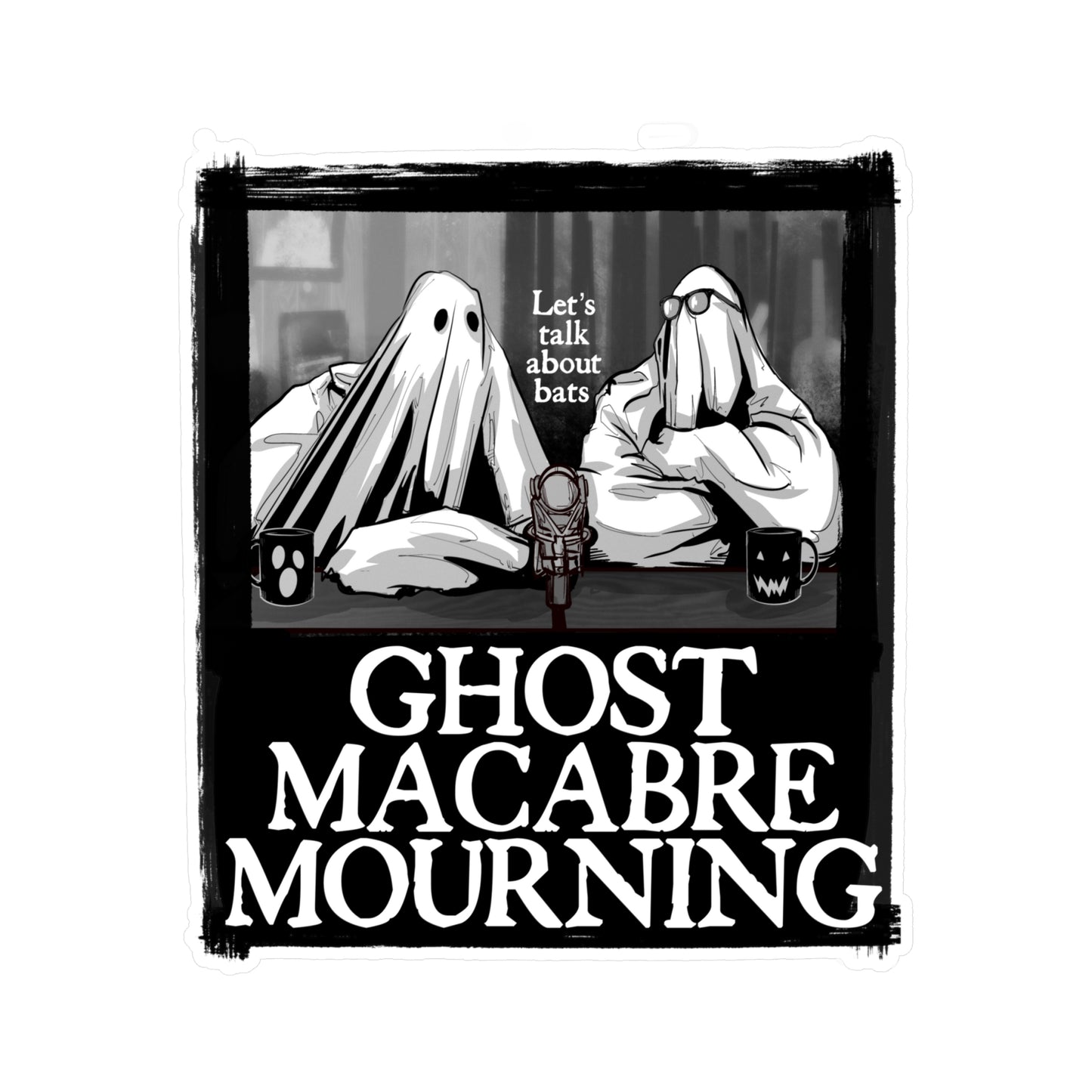 Ghost Macabre Mourning Kiss-Cut Vinyl Decal
