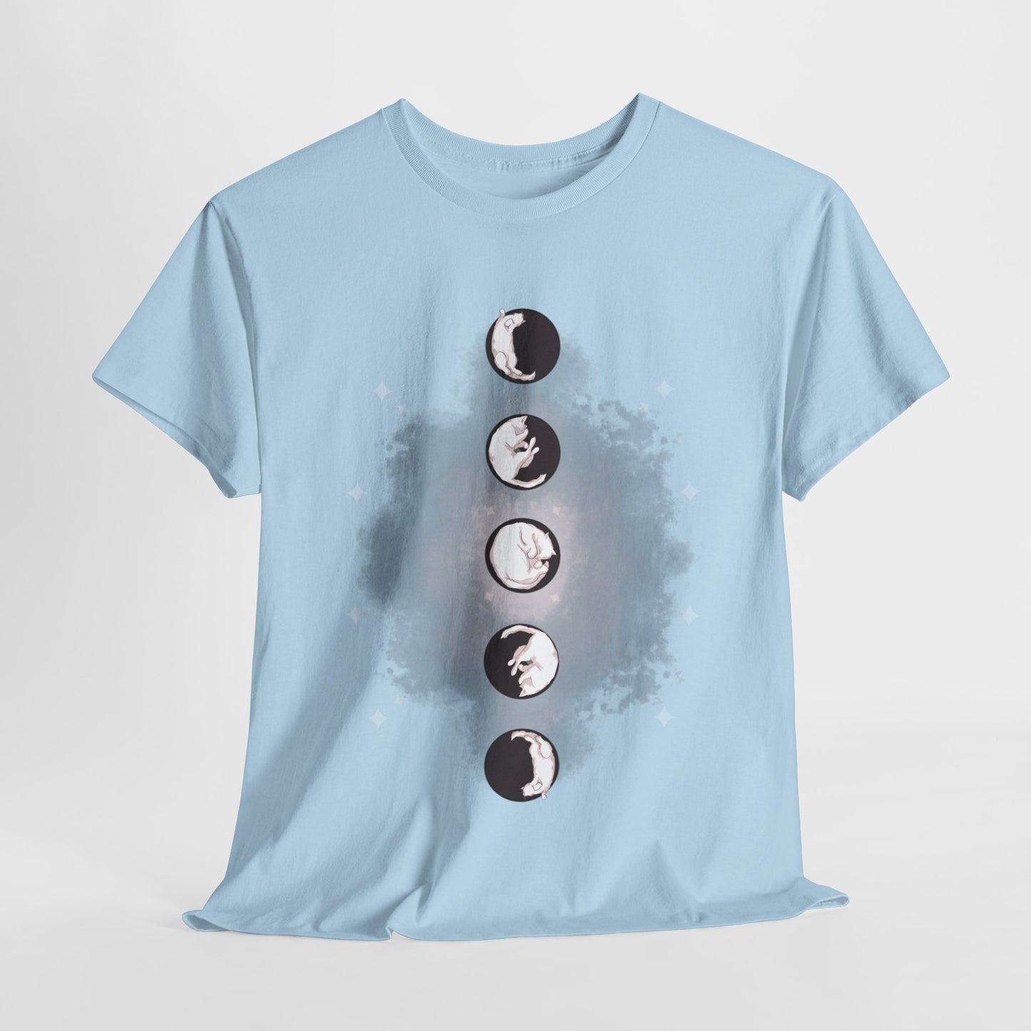 Cat Phases Unisex Heavy Cotton Tee