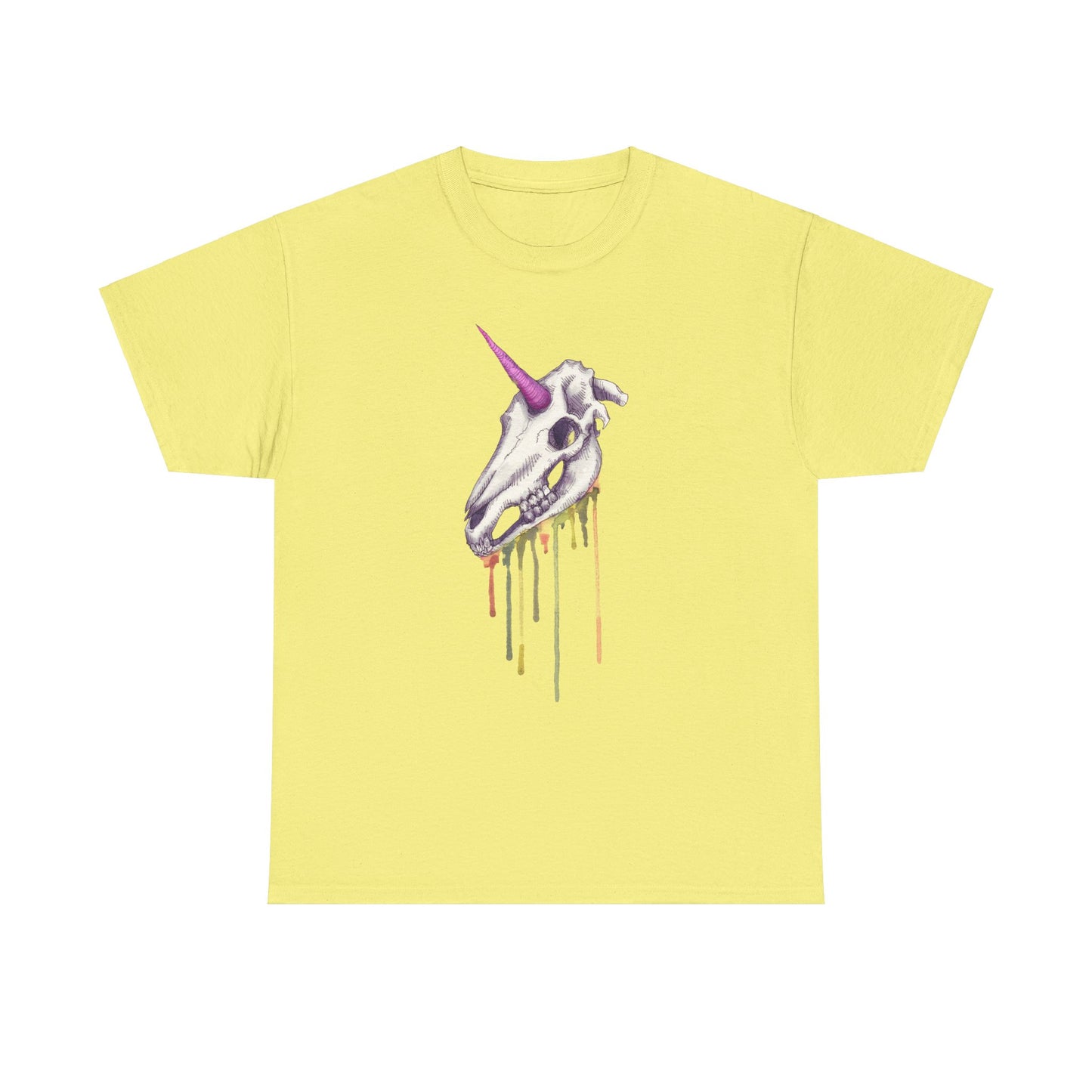 Unicorn Skull Unisex Heavy Cotton Tee