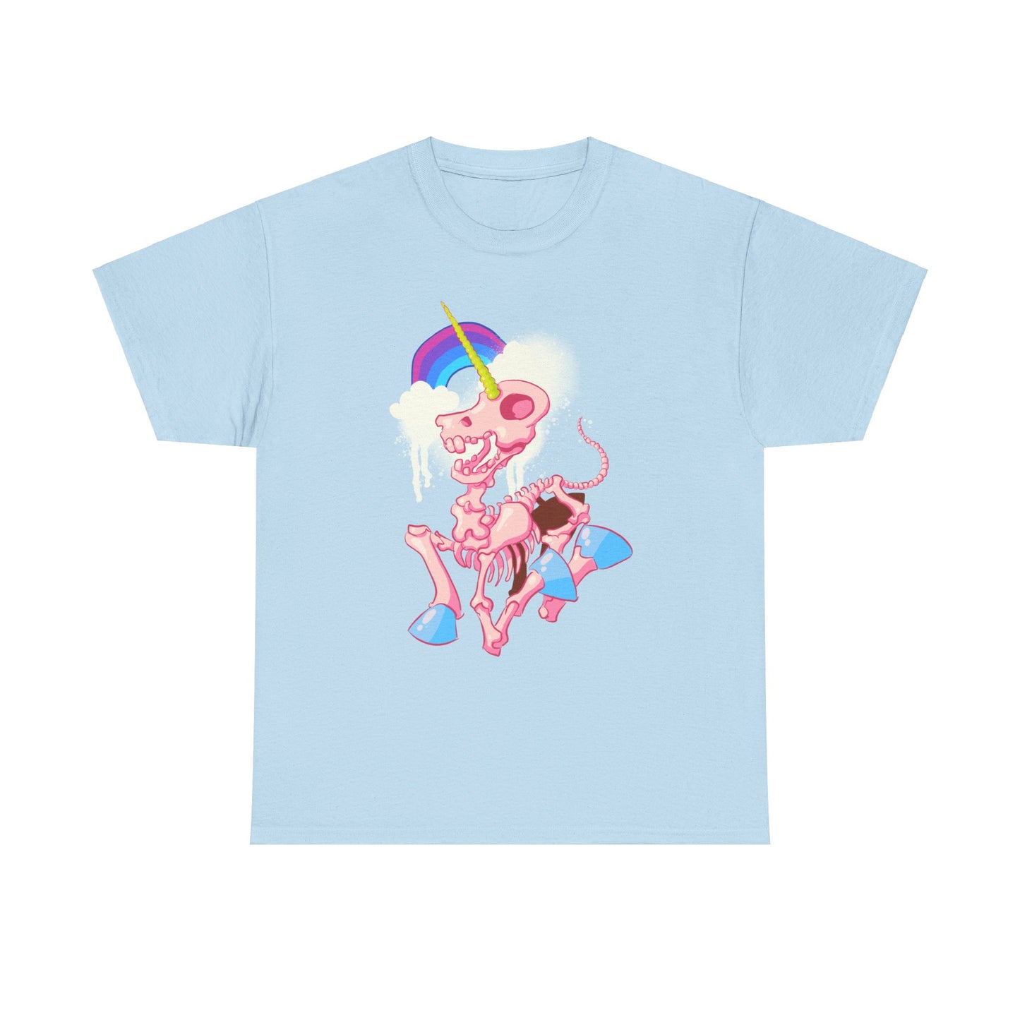Unicorn Skeleton 2 Unisex Heavy Cotton Tee