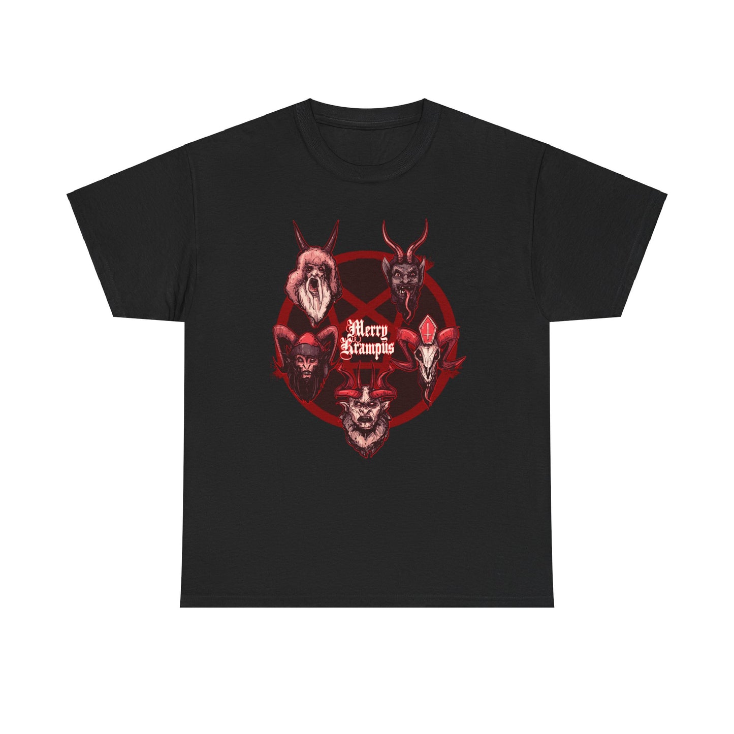 The Many Faces Of Krampus Unisex Heavy Cotton Tee