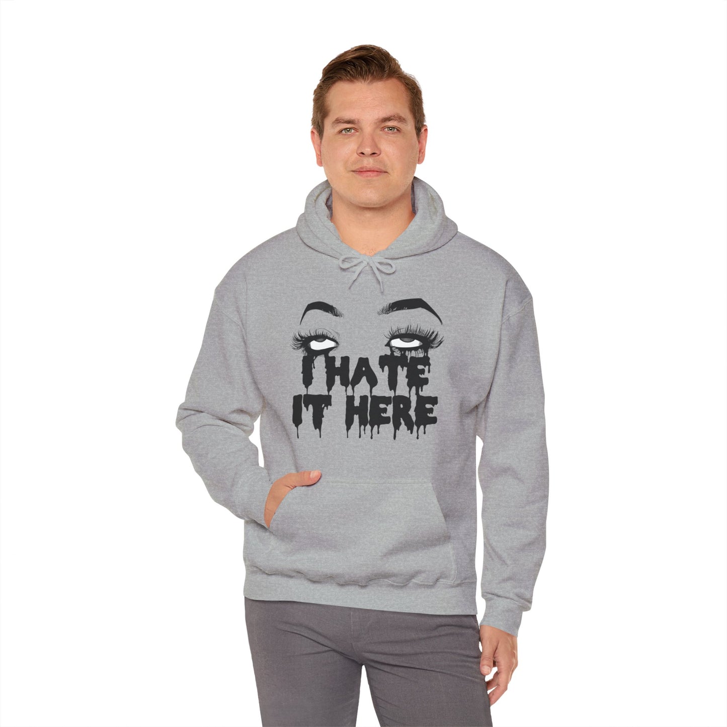 I Hate It Here Unisex Heavy Blend Hooded Sweatshirt