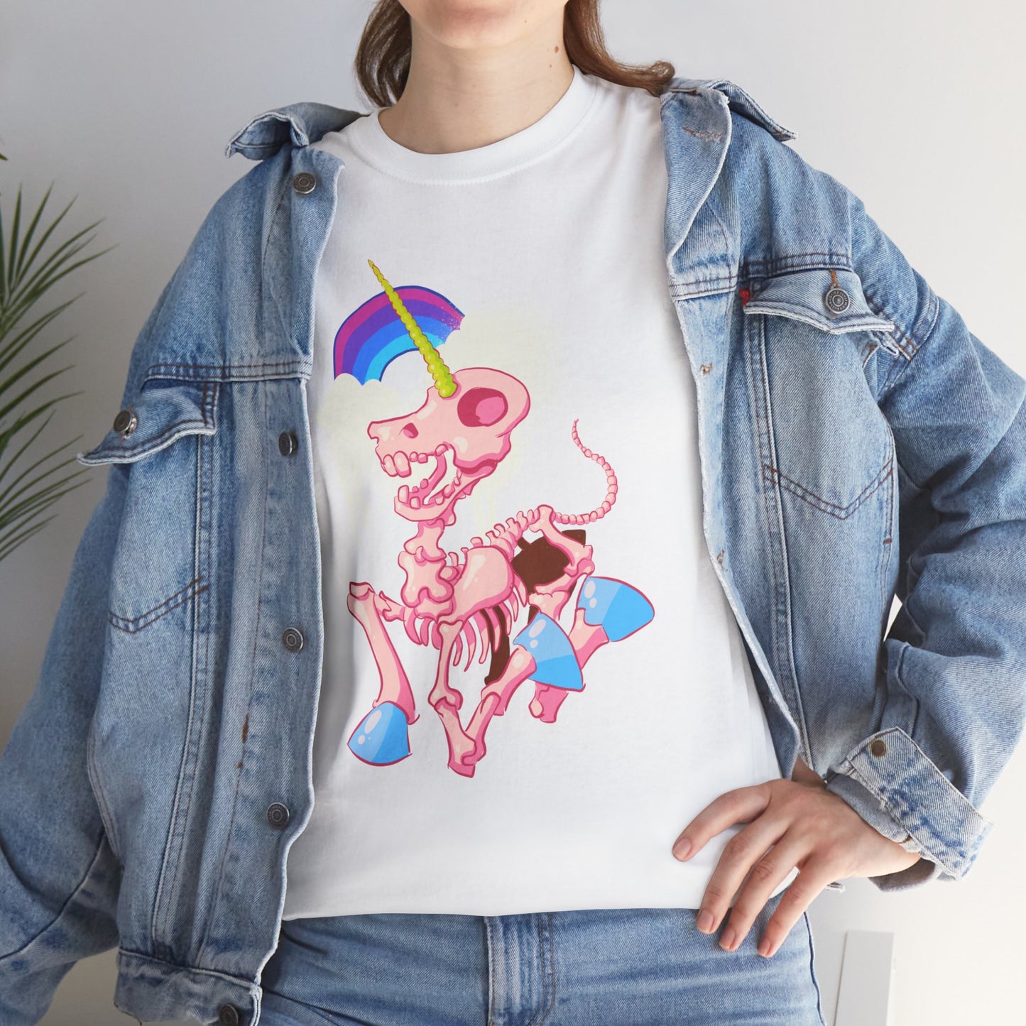 Unicorn Skeleton 2 Unisex Heavy Cotton Tee