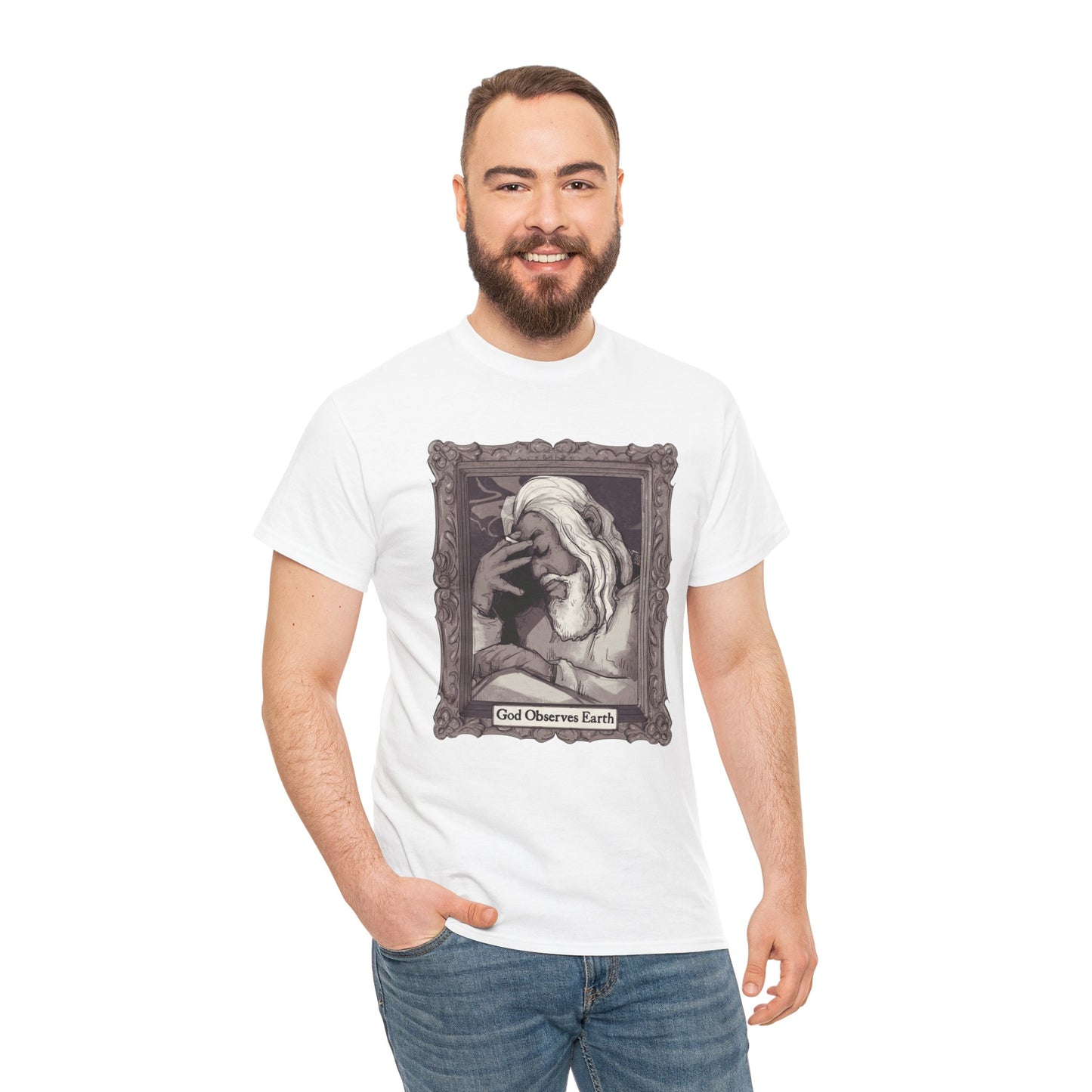 God Observes Earth Unisex Heavy Cotton Tee