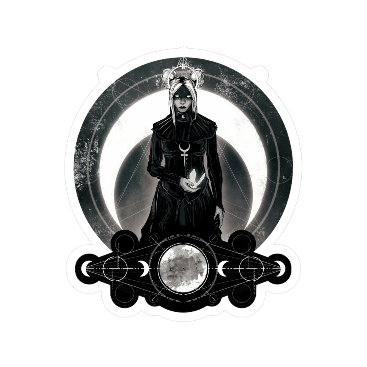 Moon Goddess Kiss-Cut Vinyl Decal