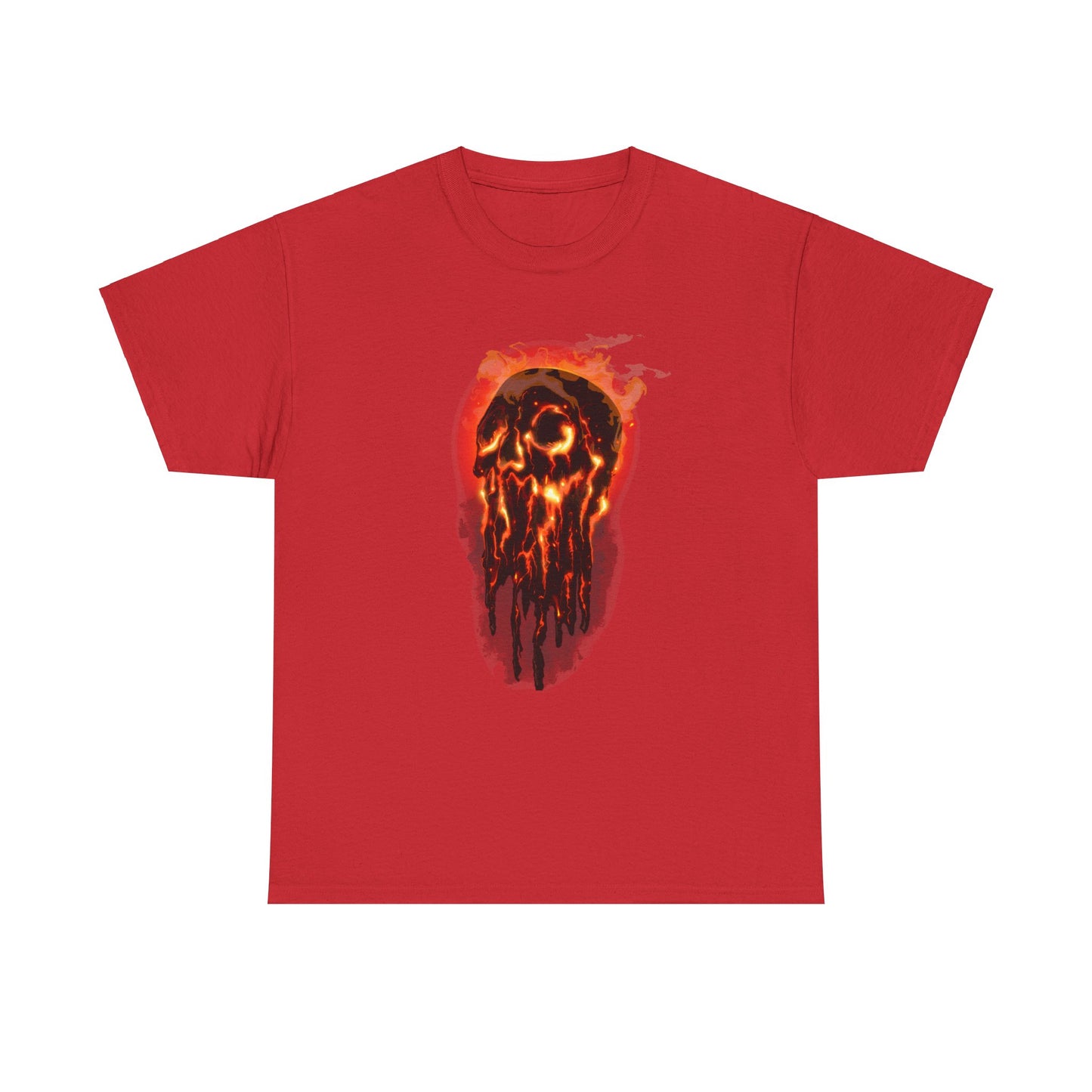 Elemental Skull Fire Unisex Heavy Cotton Tee