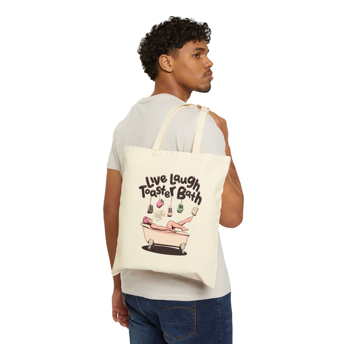 Toaster Bath Cotton Canvas Tote Bag