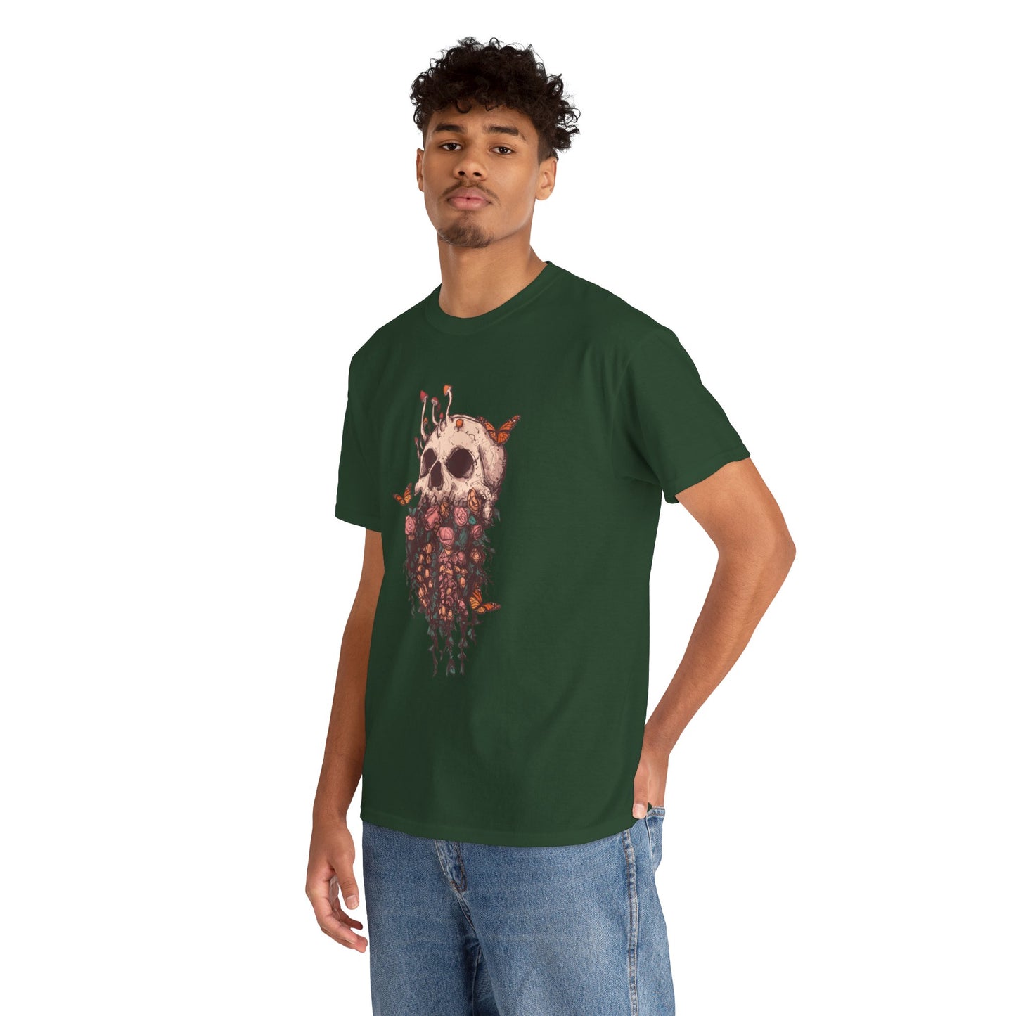 Elemental Skull Nature Unisex Heavy Cotton Tee