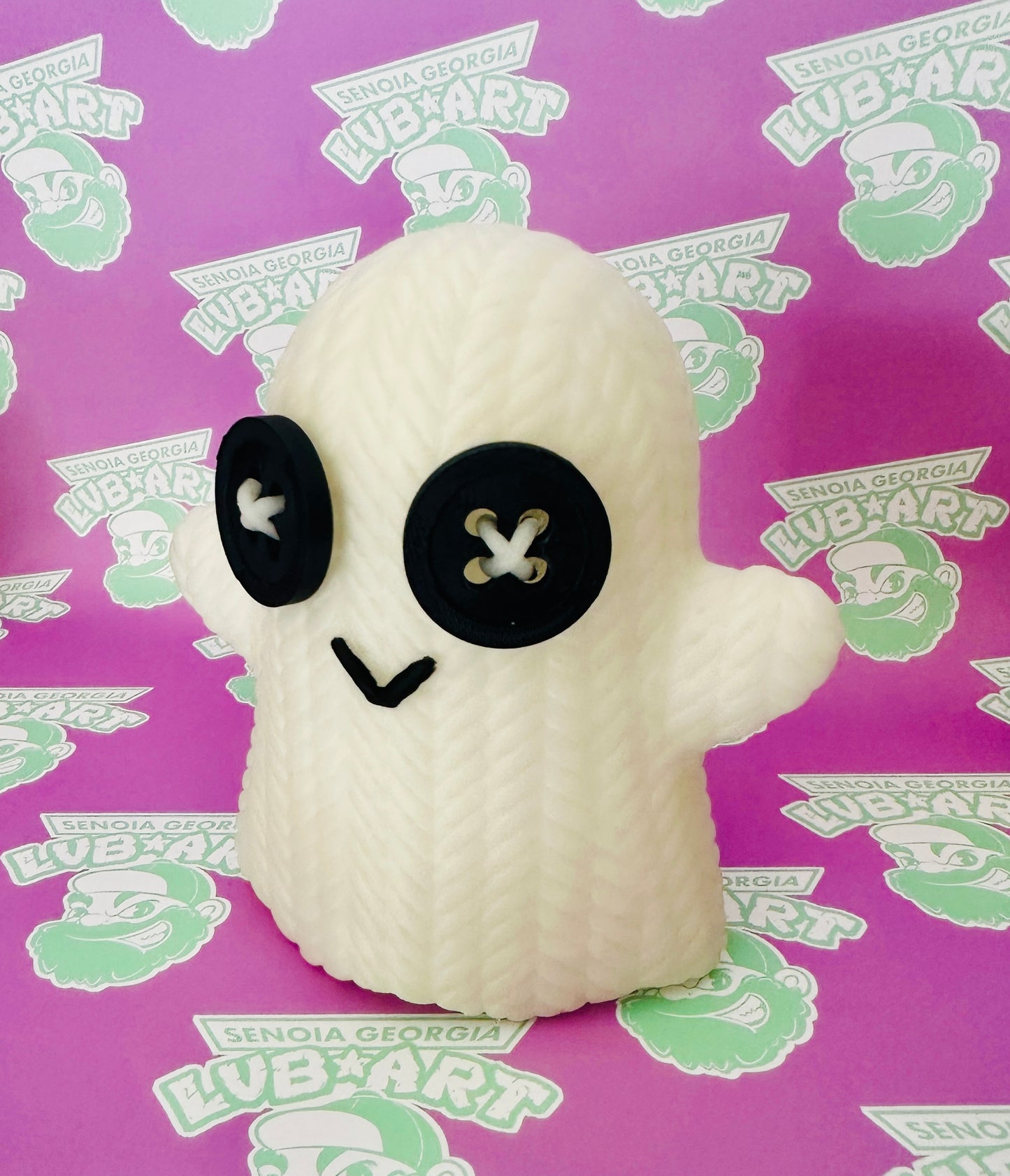 Knit Glow Ghost 3D Printed Figure