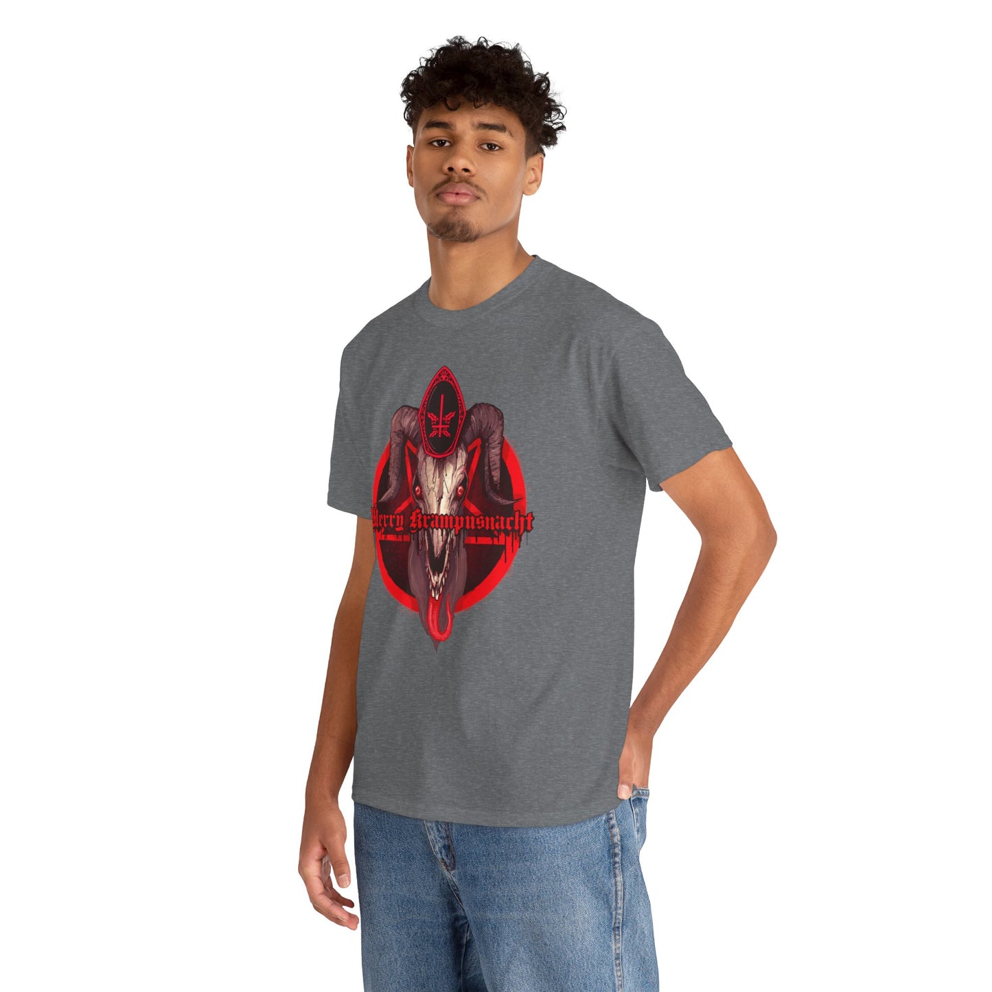 Merry Krampusnacht Unisex Heavy Cotton Tee