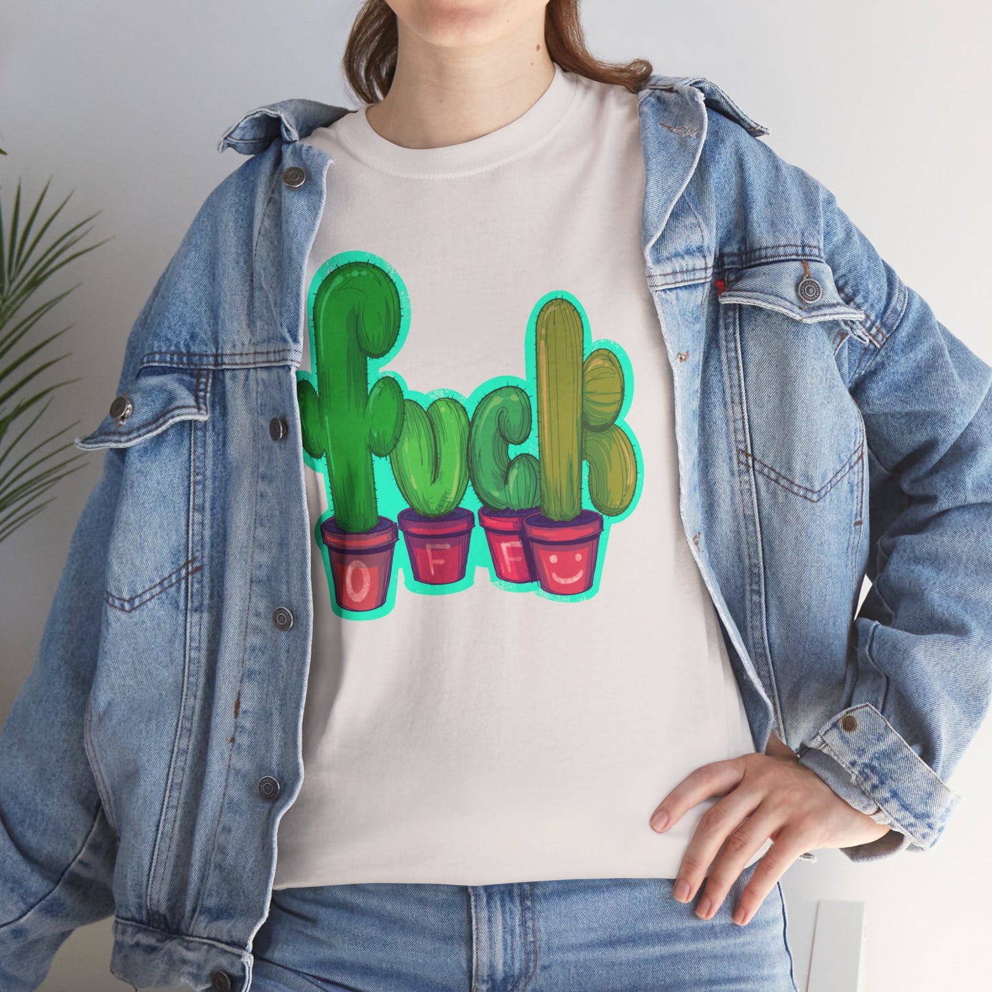 Rude Succulents Unisex Heavy Cotton Tee