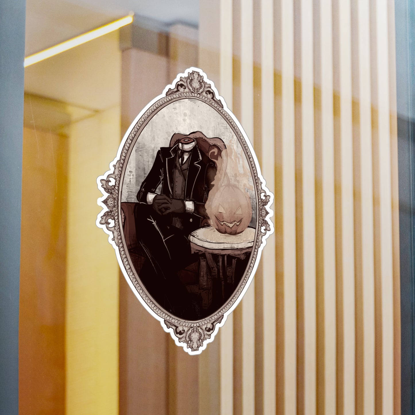 Victorian Headless Horseman Kiss-Cut Vinyl Decal