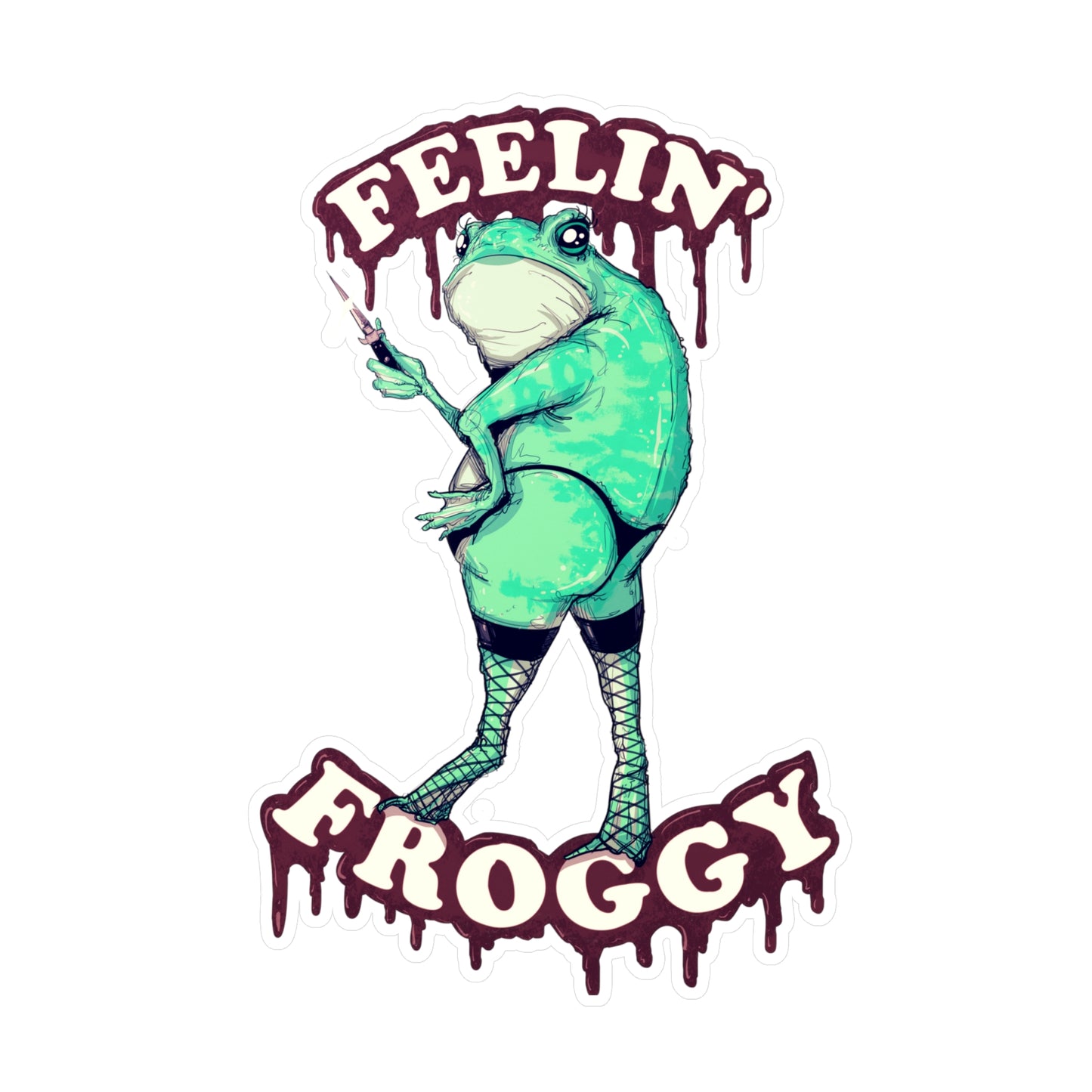 Feelin Froggy Kiss-Cut Vinyl Decal